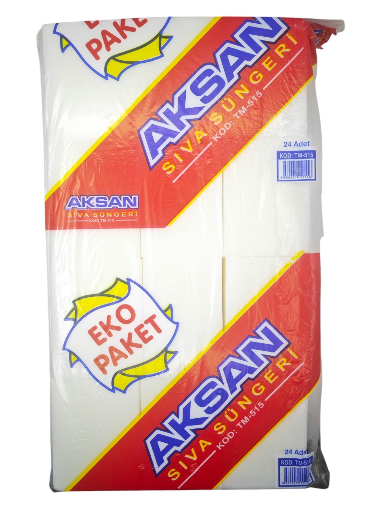 TM-515-24   Aksan Sıvacı Süngeri 24lü - Beyaz