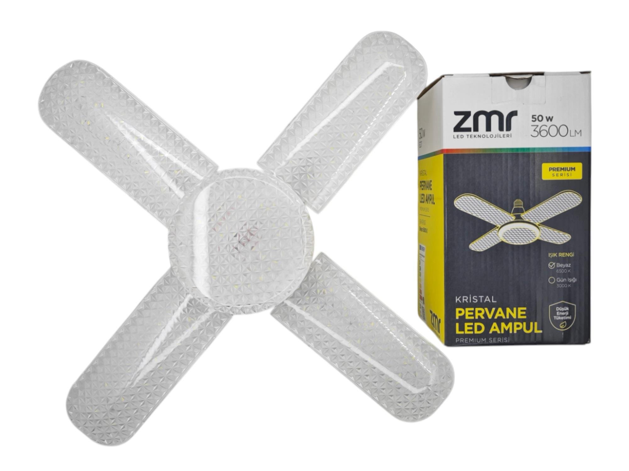 ZMR-123/B   ZMR E27-50W Krıstal Kanatlı Led Ampul
