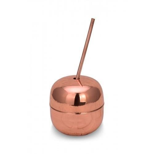 Turna Bakır Apple Cocktaıl Pipetli Düz 250 Ml 2li Takım Kırmızı Turna0485-21