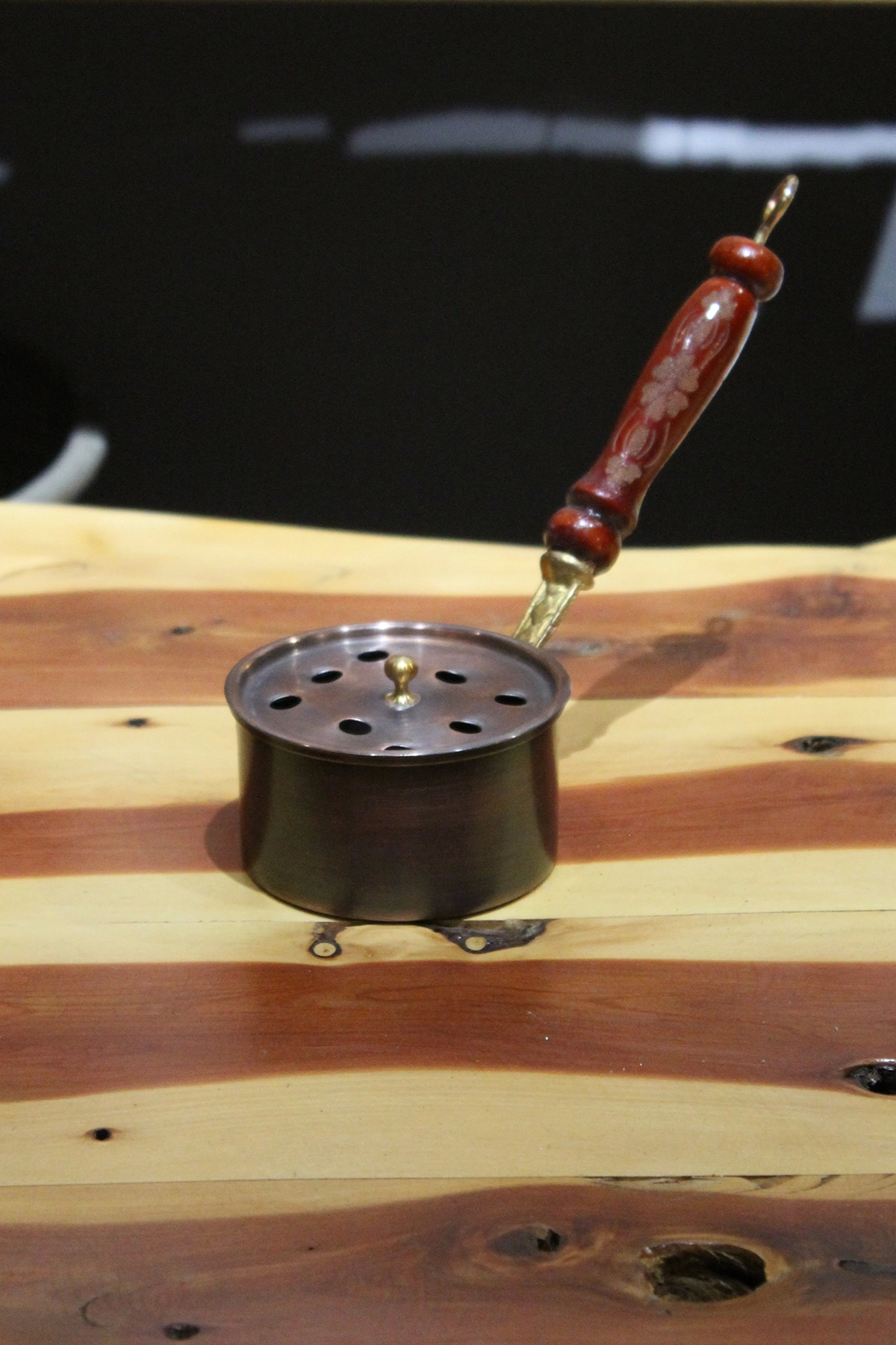 Turna Bakır Klasik Ritüel Gezdirme Tütsülük & Buhurdanlık Oksit