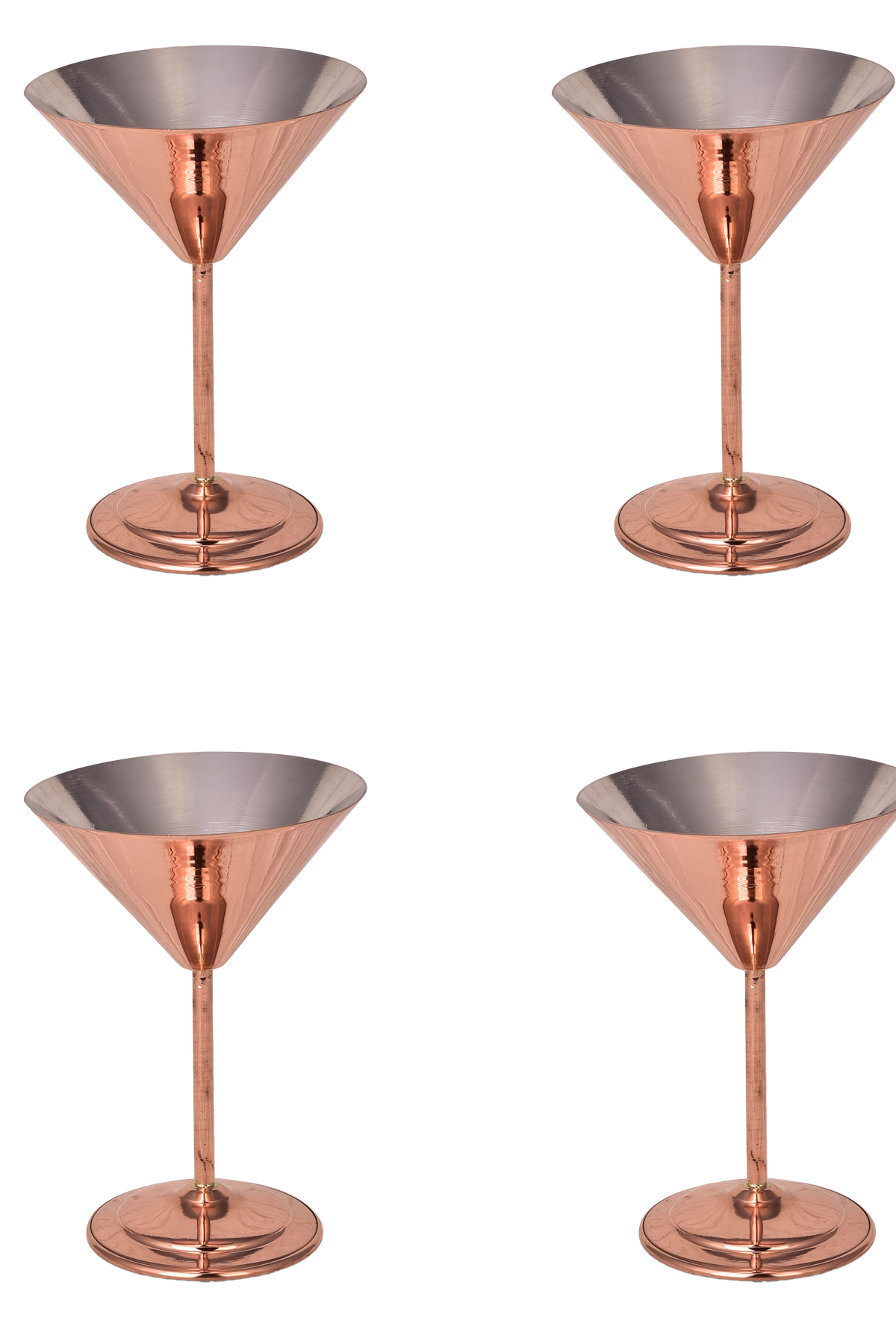 Turna Bakır Martini Kadeh Düz 250 Ml 4lü Takım Kırmızı Turna0459-41