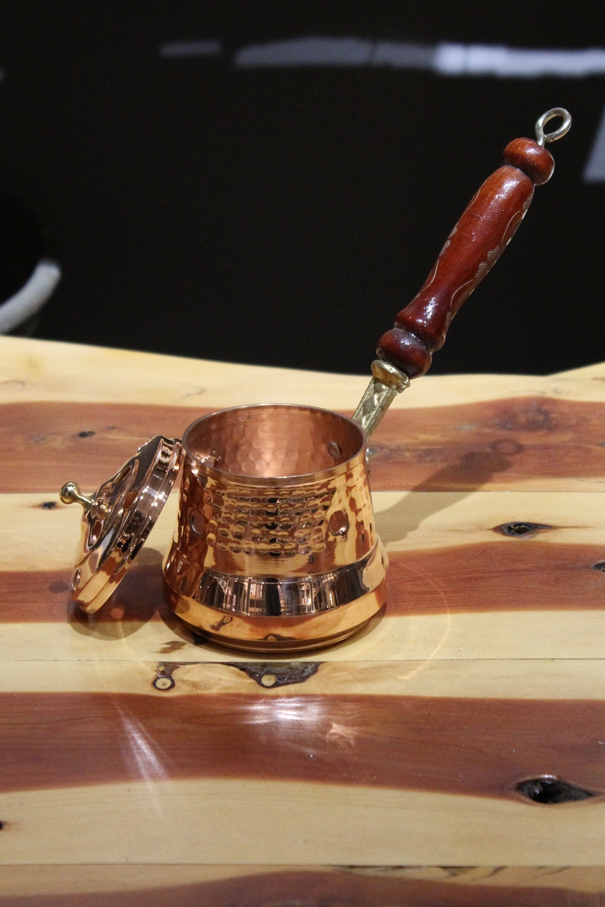 Turna Bakır Otantik Ritüel Gezdirme Tütsülük & Buhurdanlık Kırmızı