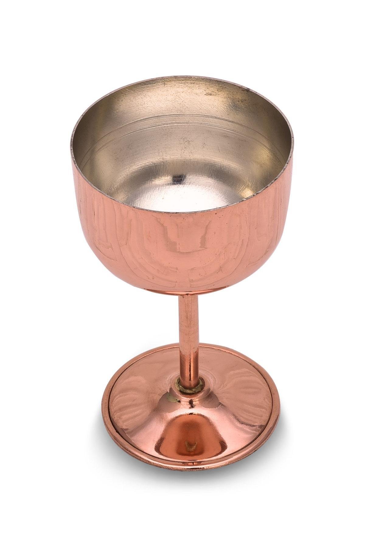 Turna Bakır Vino Kadeh 2 No Düz 400 Ml 4lü Takım Kırmızı Turna0457-41