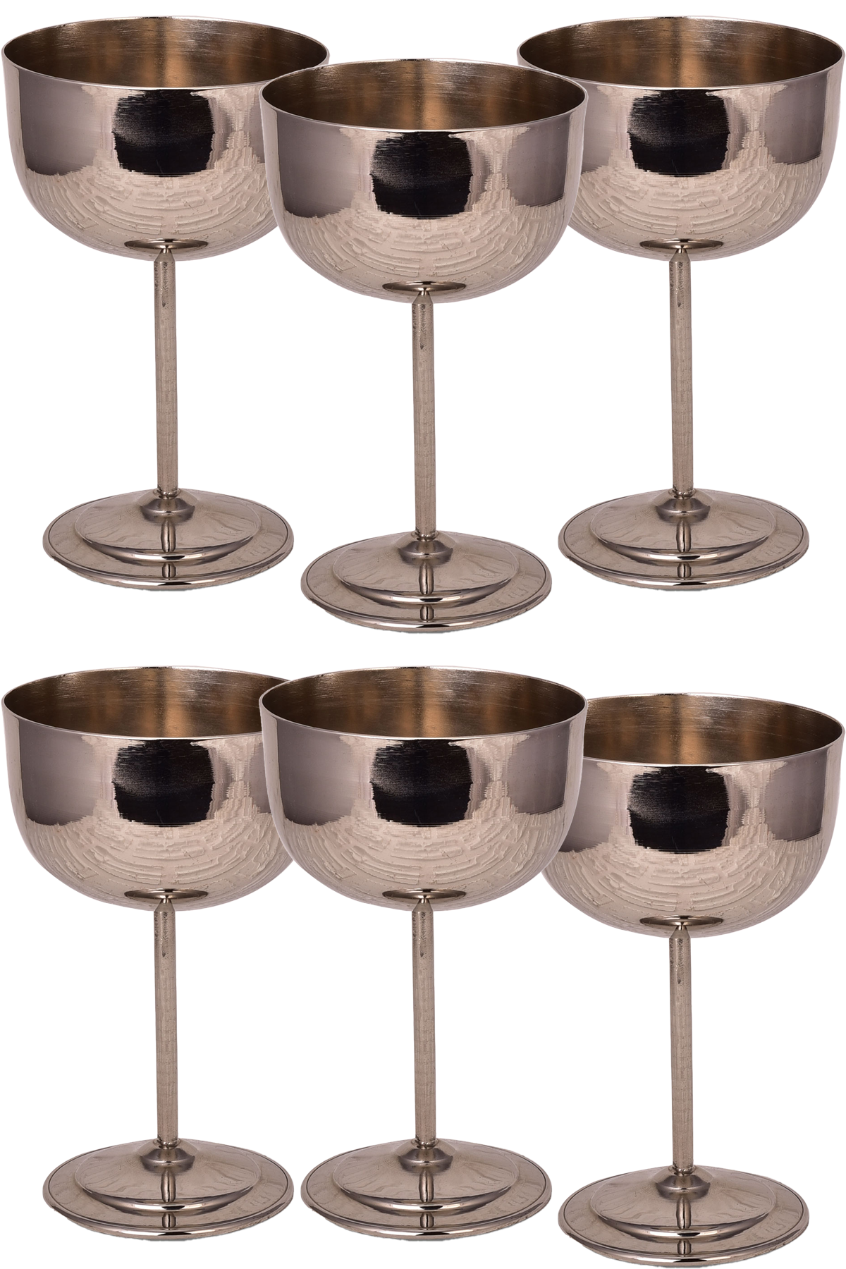 Turna Bakır Vino Kadeh 2 No Düz 400 Ml 6lı Takım Nikel Turna0457-62