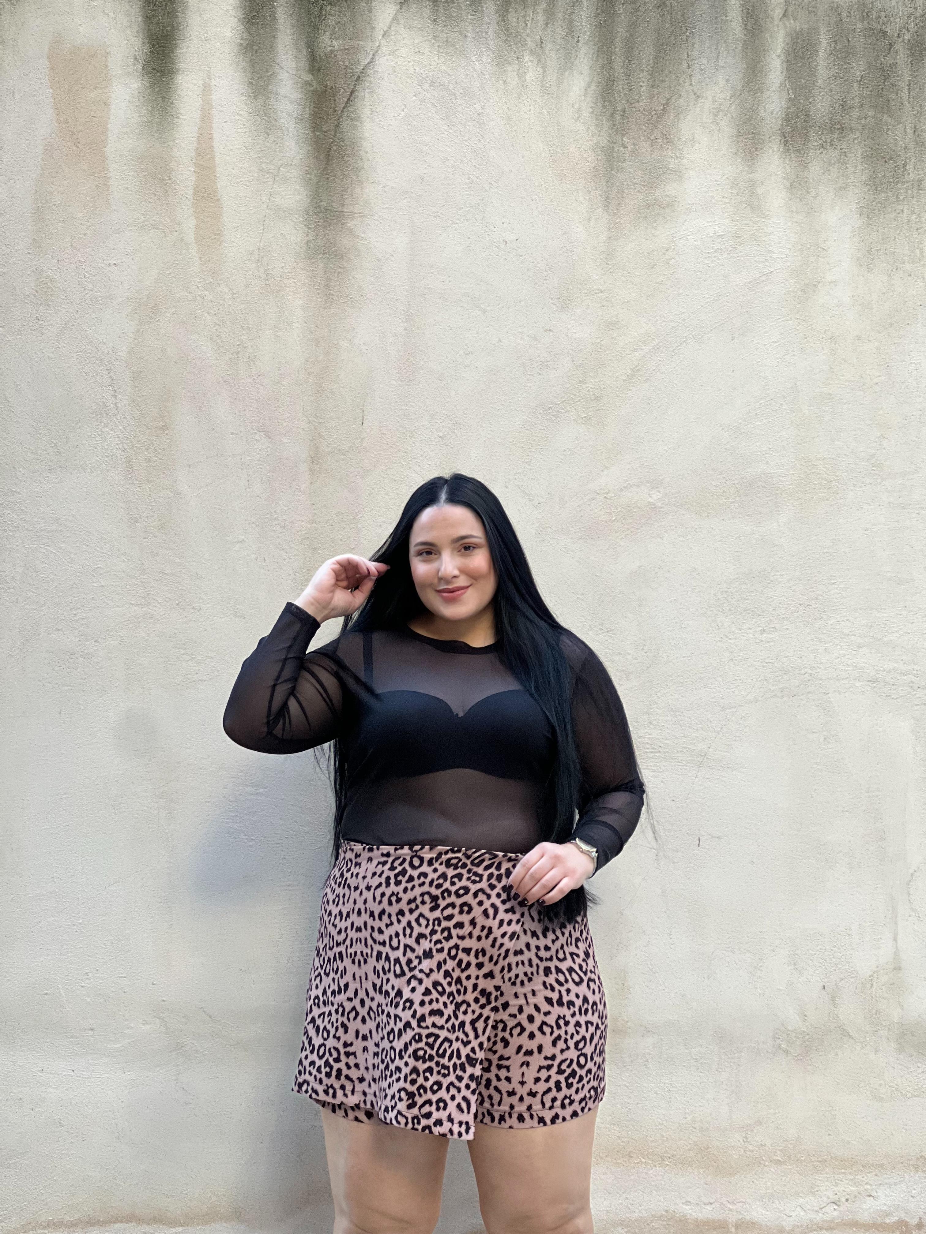 ZARF MODEL LEOPAR ŞORT ETEK 