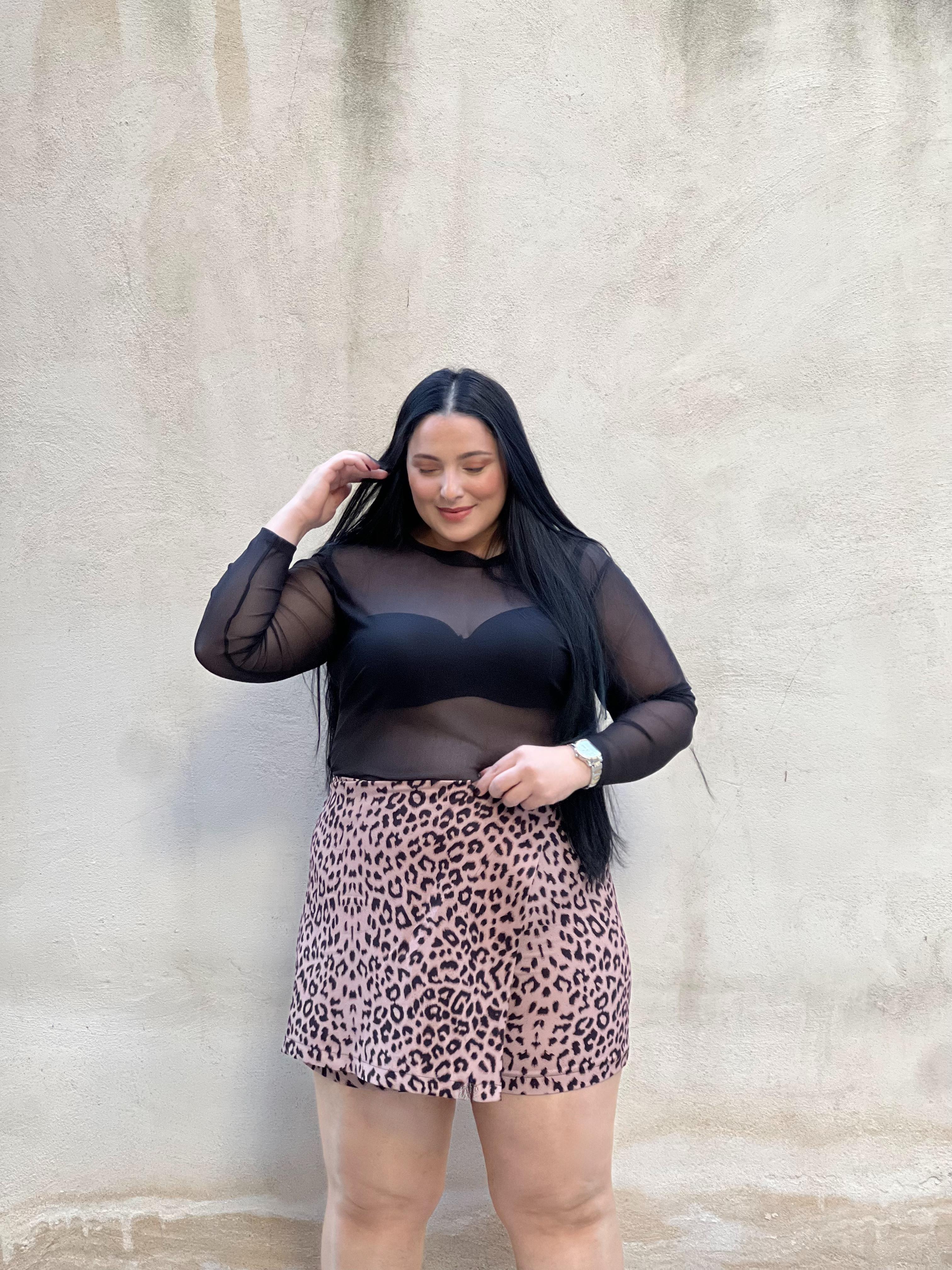 ZARF MODEL LEOPAR ŞORT ETEK 