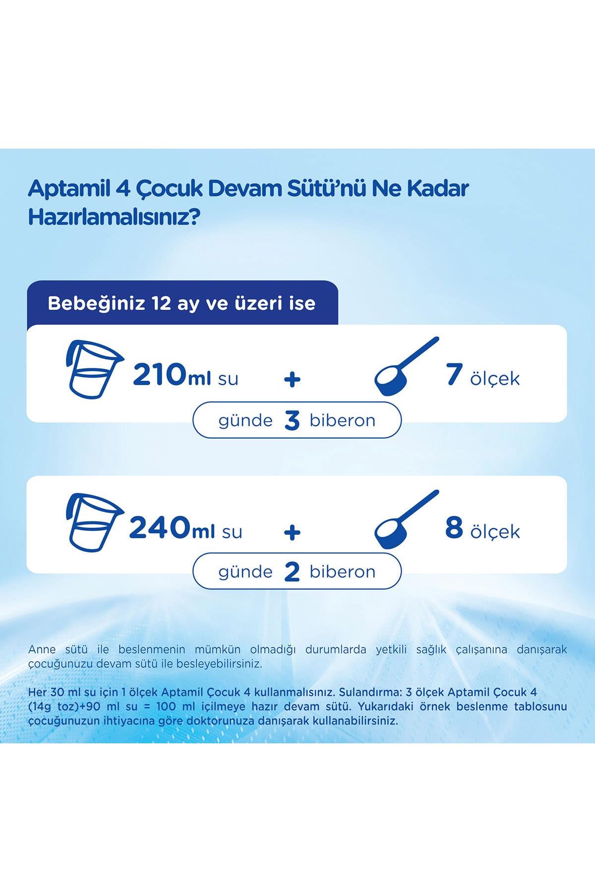 Aptamil 4 Numara Devam Sütü 800 Gr