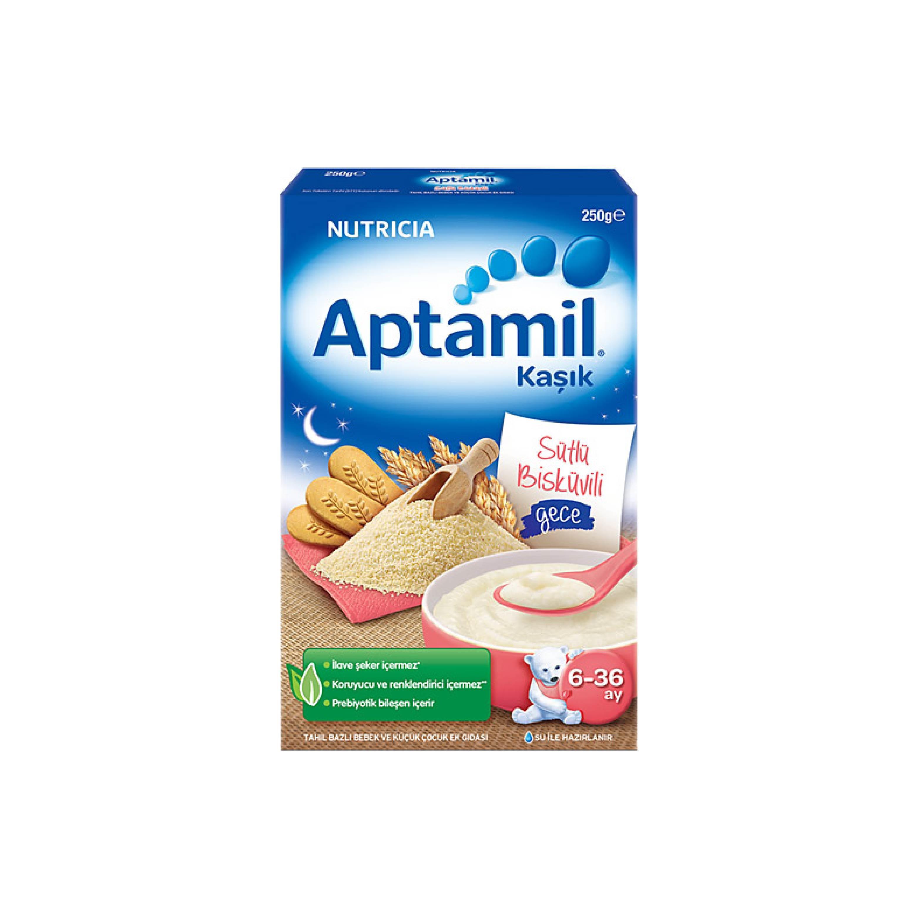 Aptamil Sütlü Bisküvili Gece Kaşık Maması 250 Gr