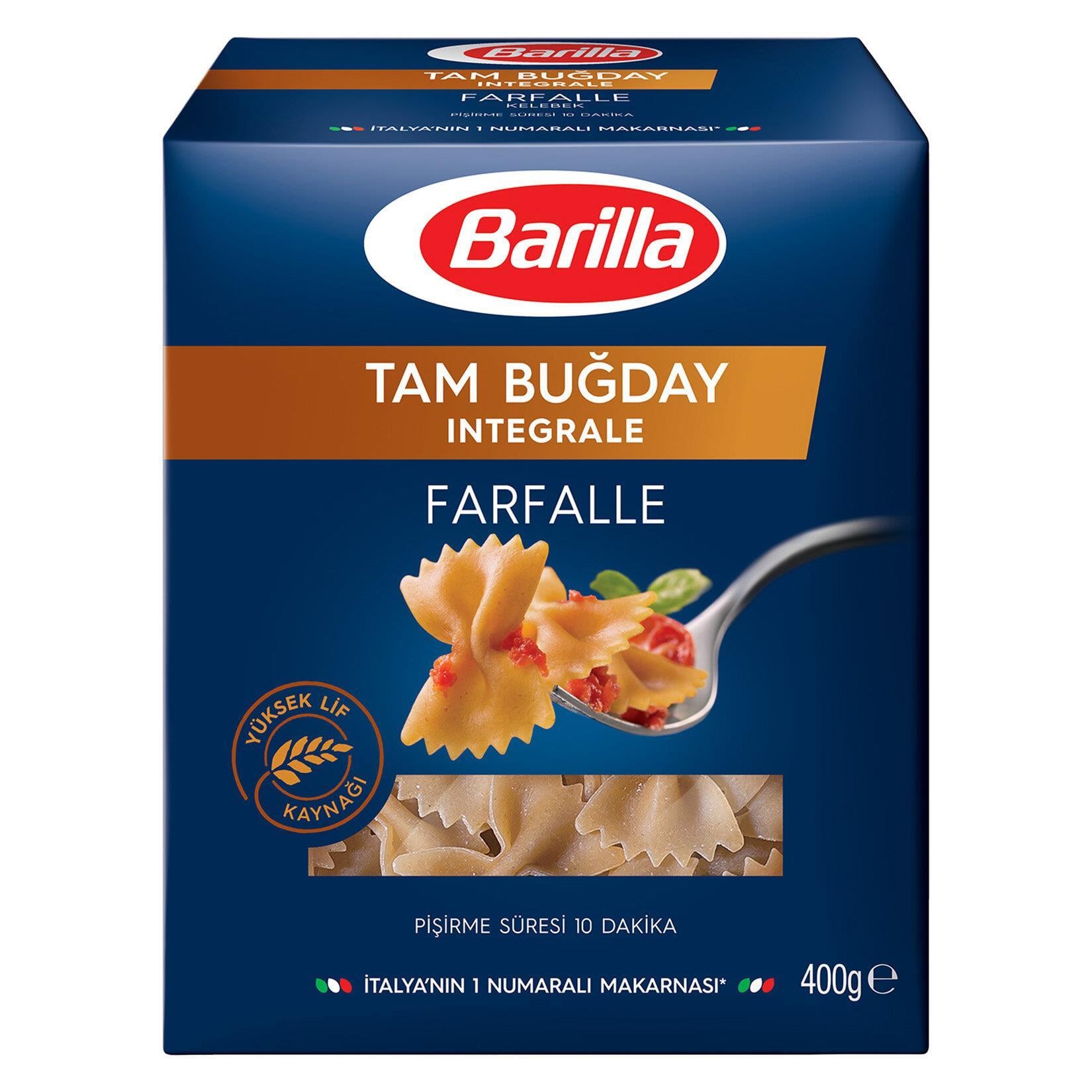 Barilla Integrale Farfalle /Tam Buğday Kelebek Makarna 400 Gr