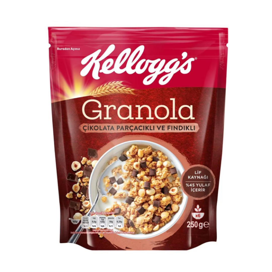 Kelloggs Kellogg's Granola Çikolata Parçacıklı Ve Fındıklı 250g