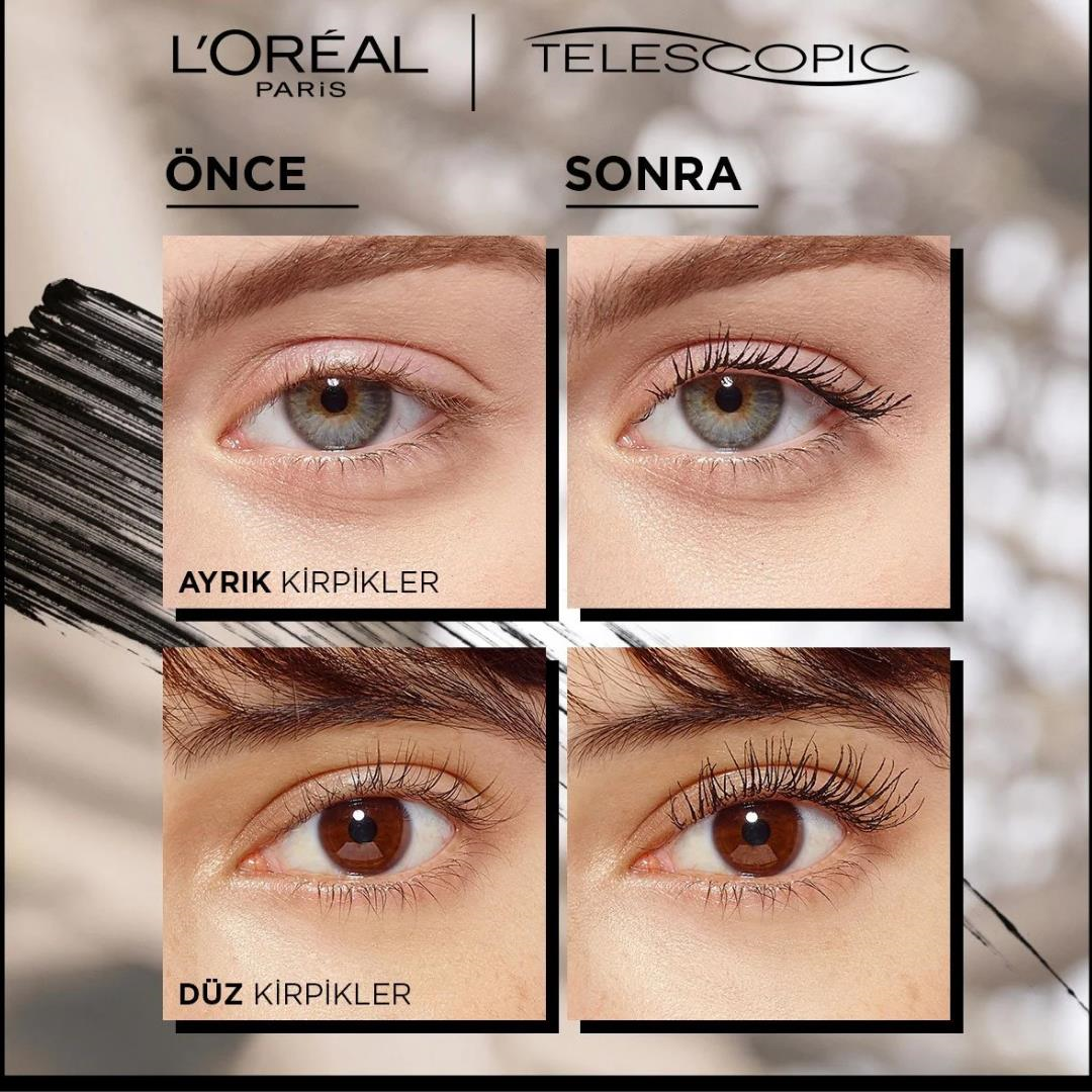 L'oréal Paris Telescopic Carbon Black Maskara - Siyah
