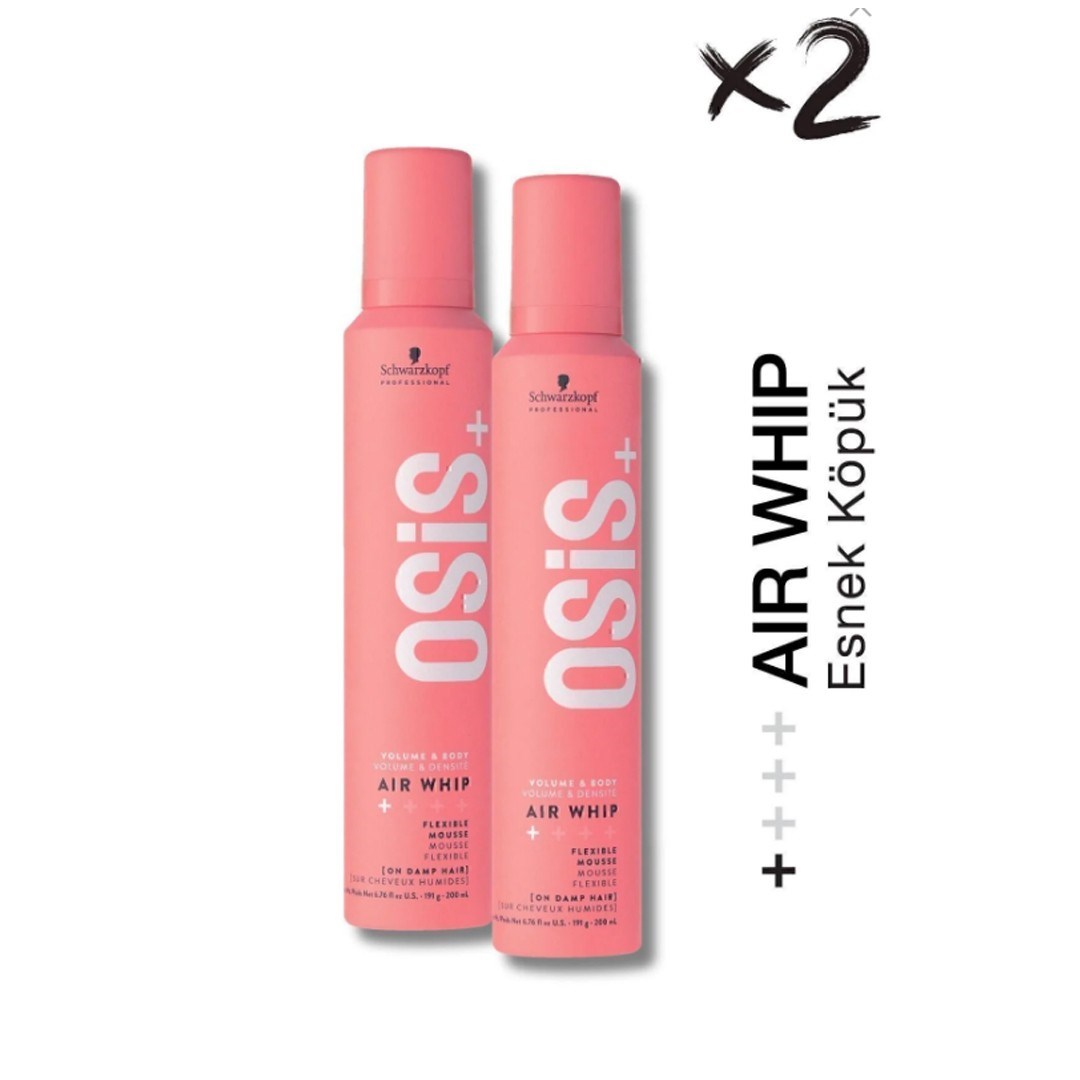 Osis Air Whip Hacim Ve Tutuş Sağlayan Esnek Köpük 200ml x 2 Adet