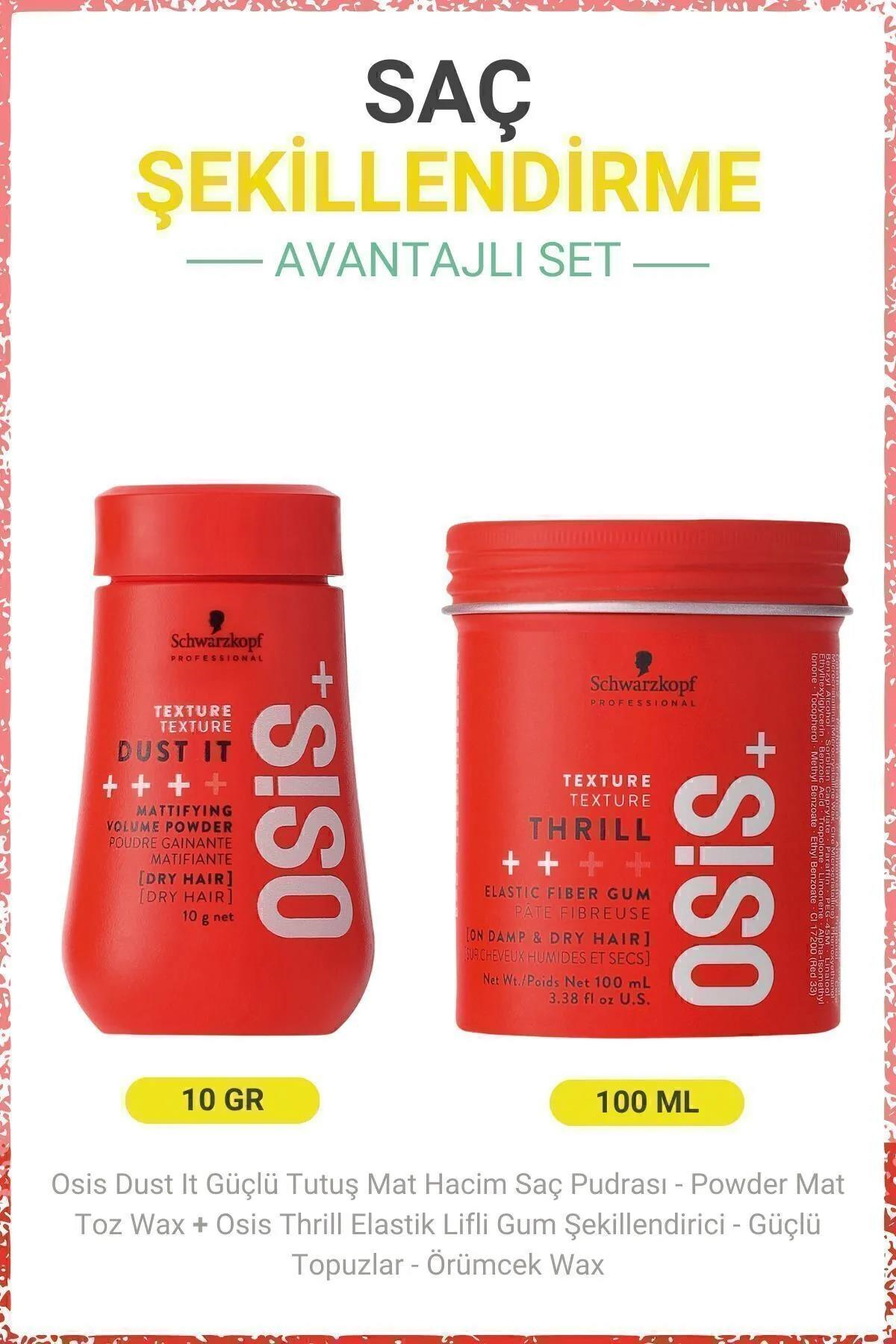 OSiS Dust it 10g Mat Pudra+OSİS Thrill 100ml Lifli