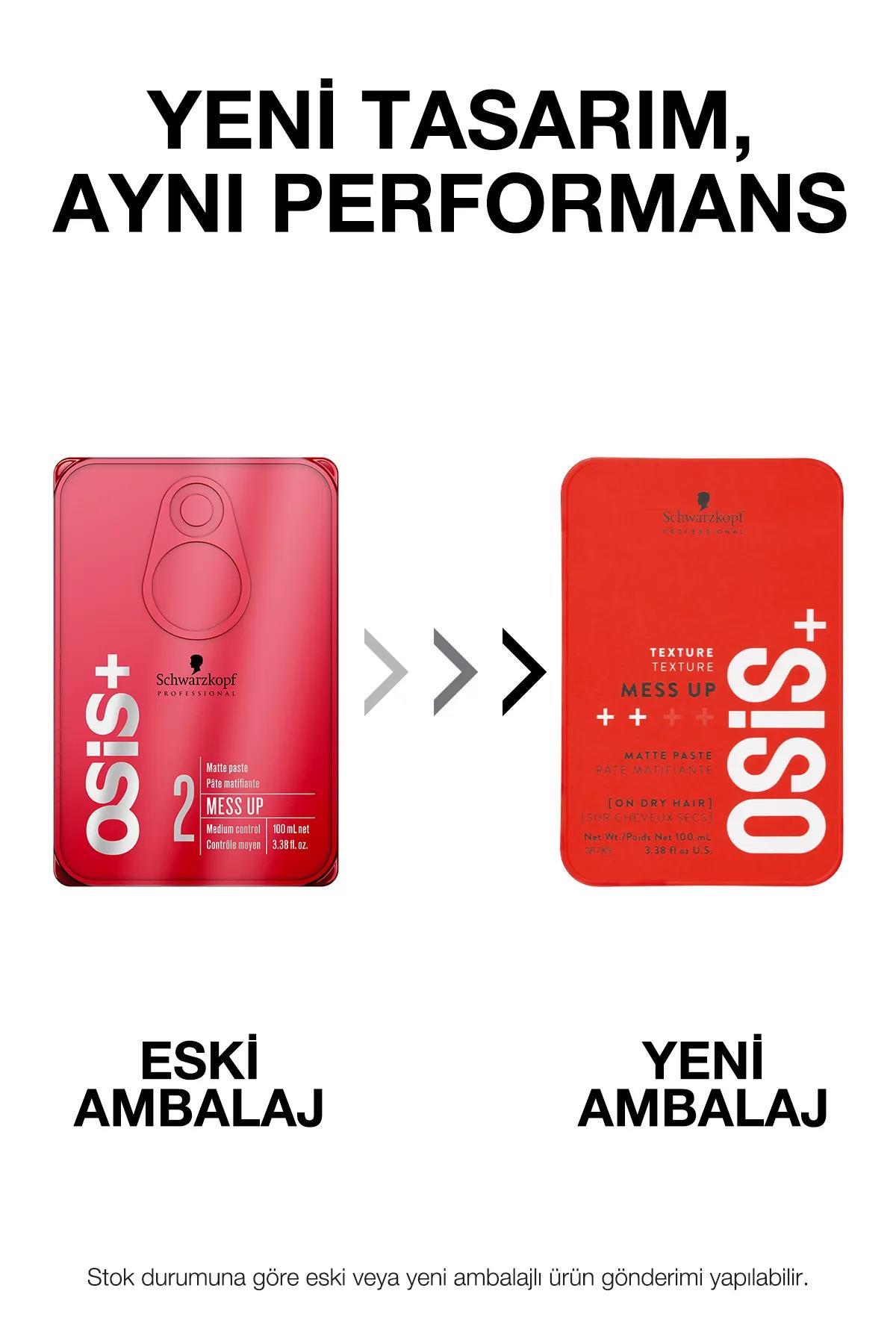Osis Mess Up Mat Şekillendirici Gum Macun 100ml | Orta Tutuş Mat Görünüm Kolay Şekil Esnek Wax