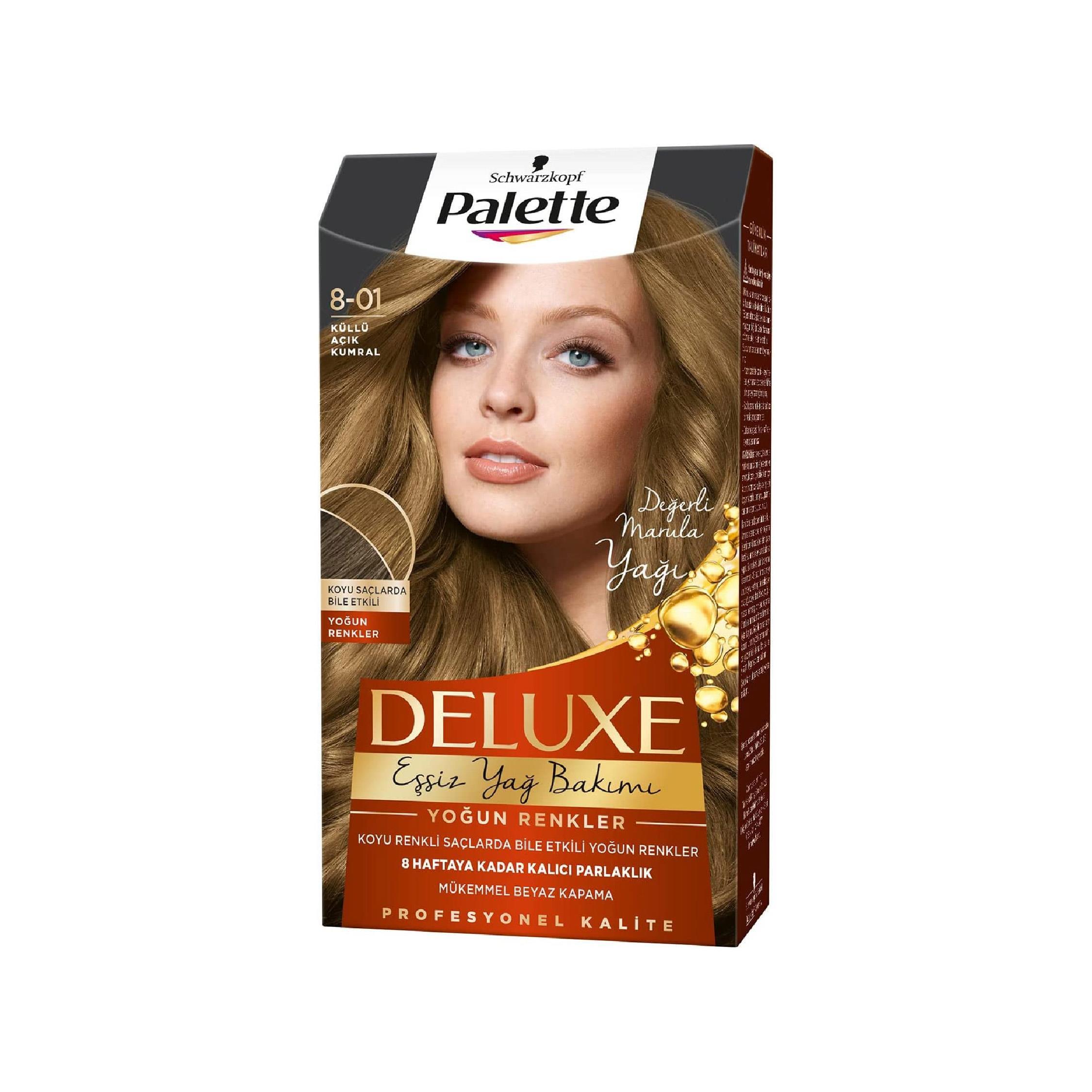 Palette Deluxe Saç Boyası 8-01 Küllü Açık Kumral