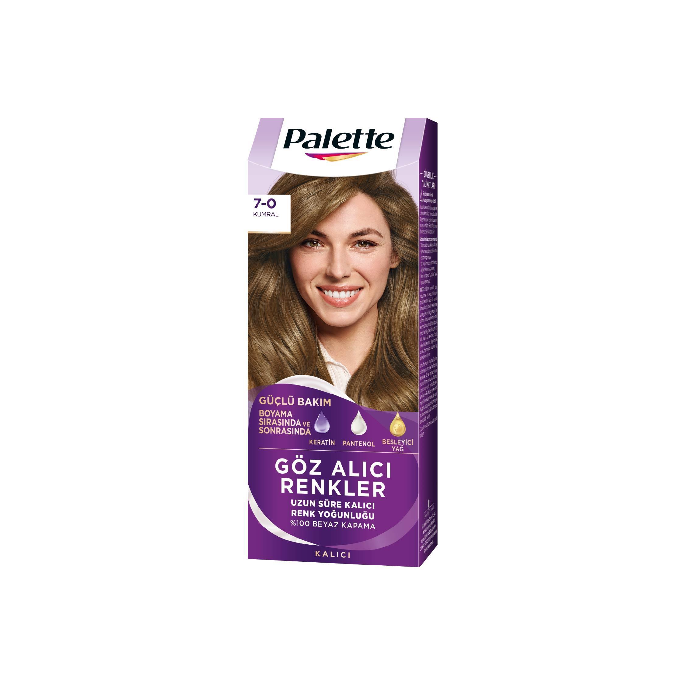 Palette Göz Alıcı Renkler Saç Boyası 7-0 Kumral 50 ml