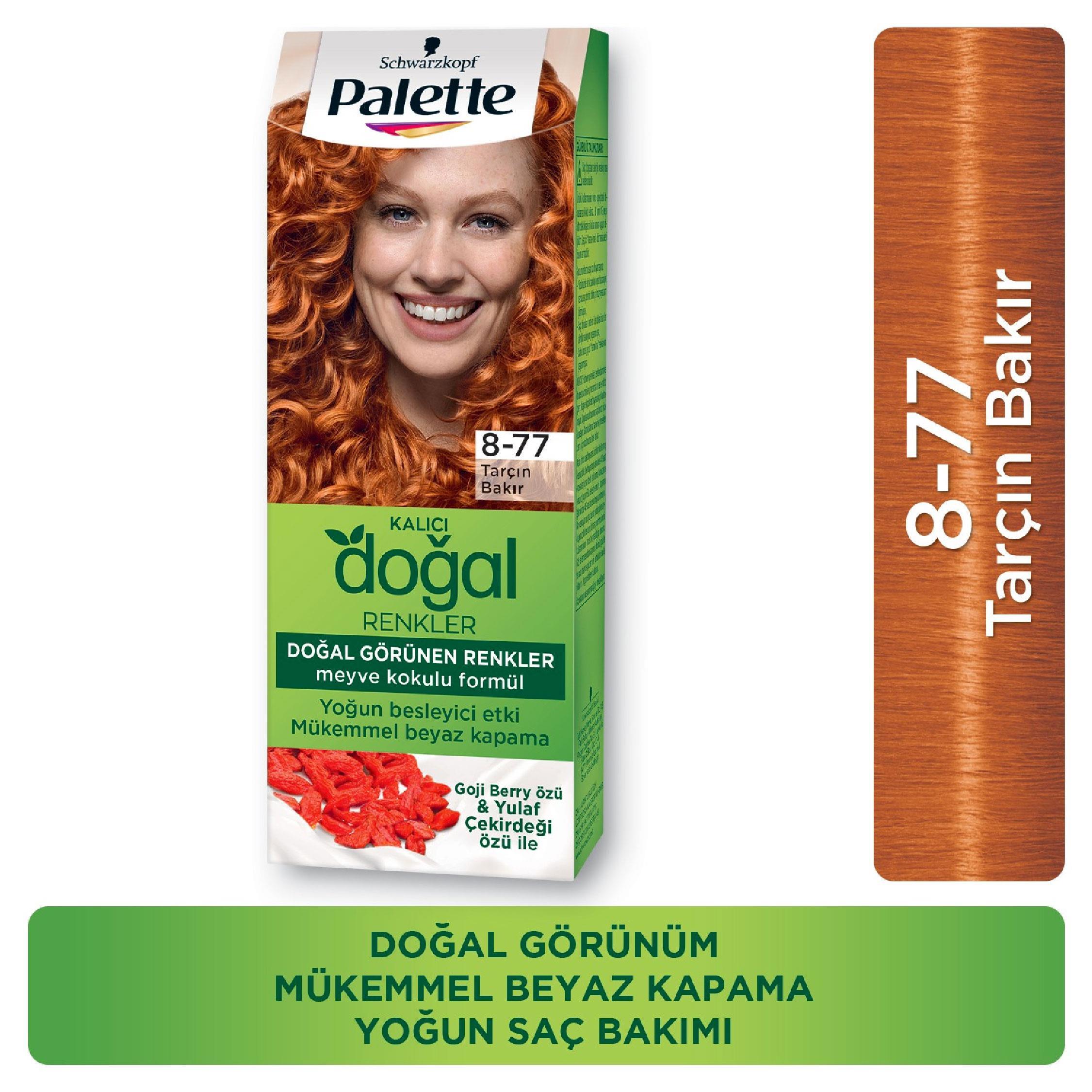 Palette Kalıcı Doğal Renkler Saç Boyası 8-77 Tarçın Bakır 50 ml