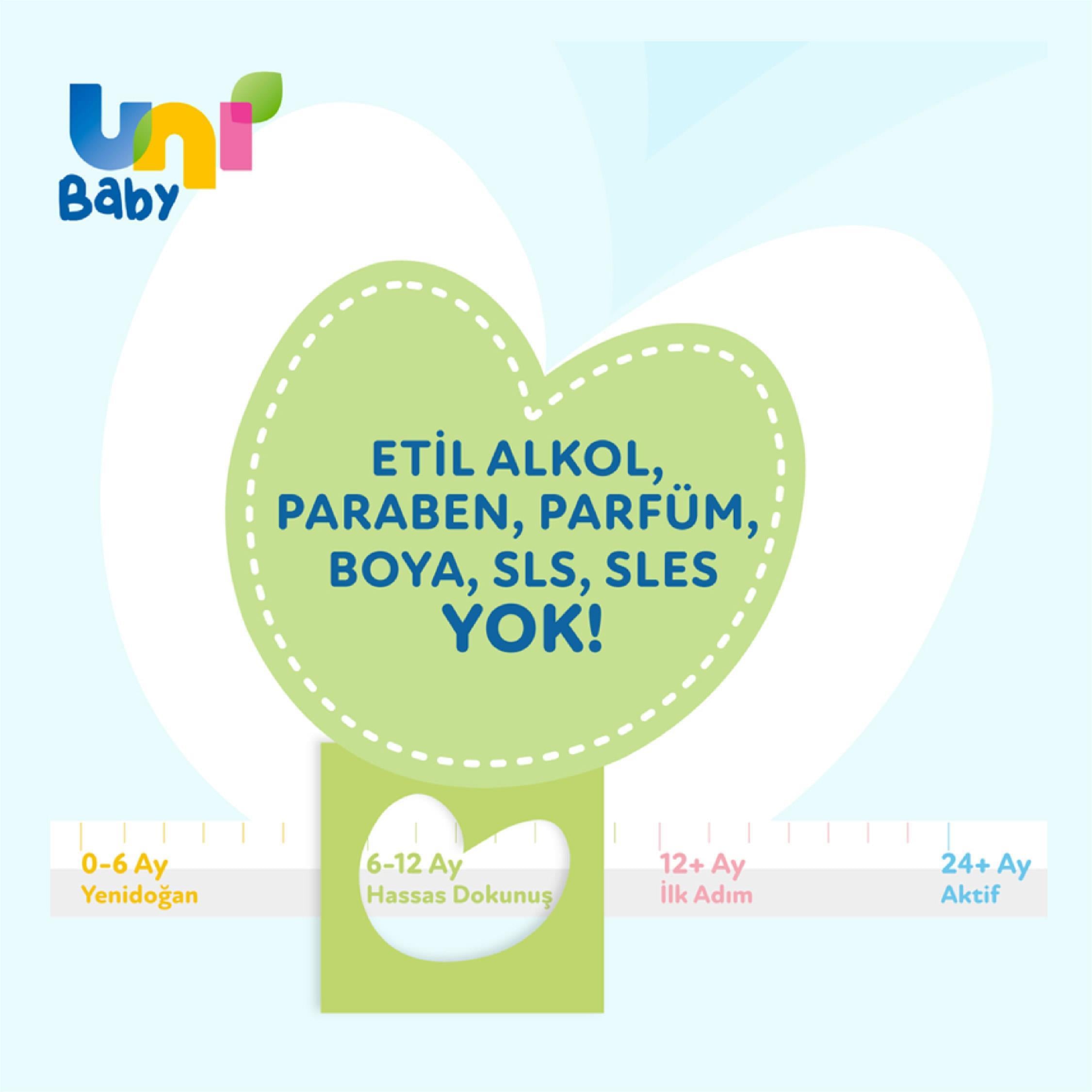 Uni Baby Hassas Dokunuş Islak Mendil 3X52'li