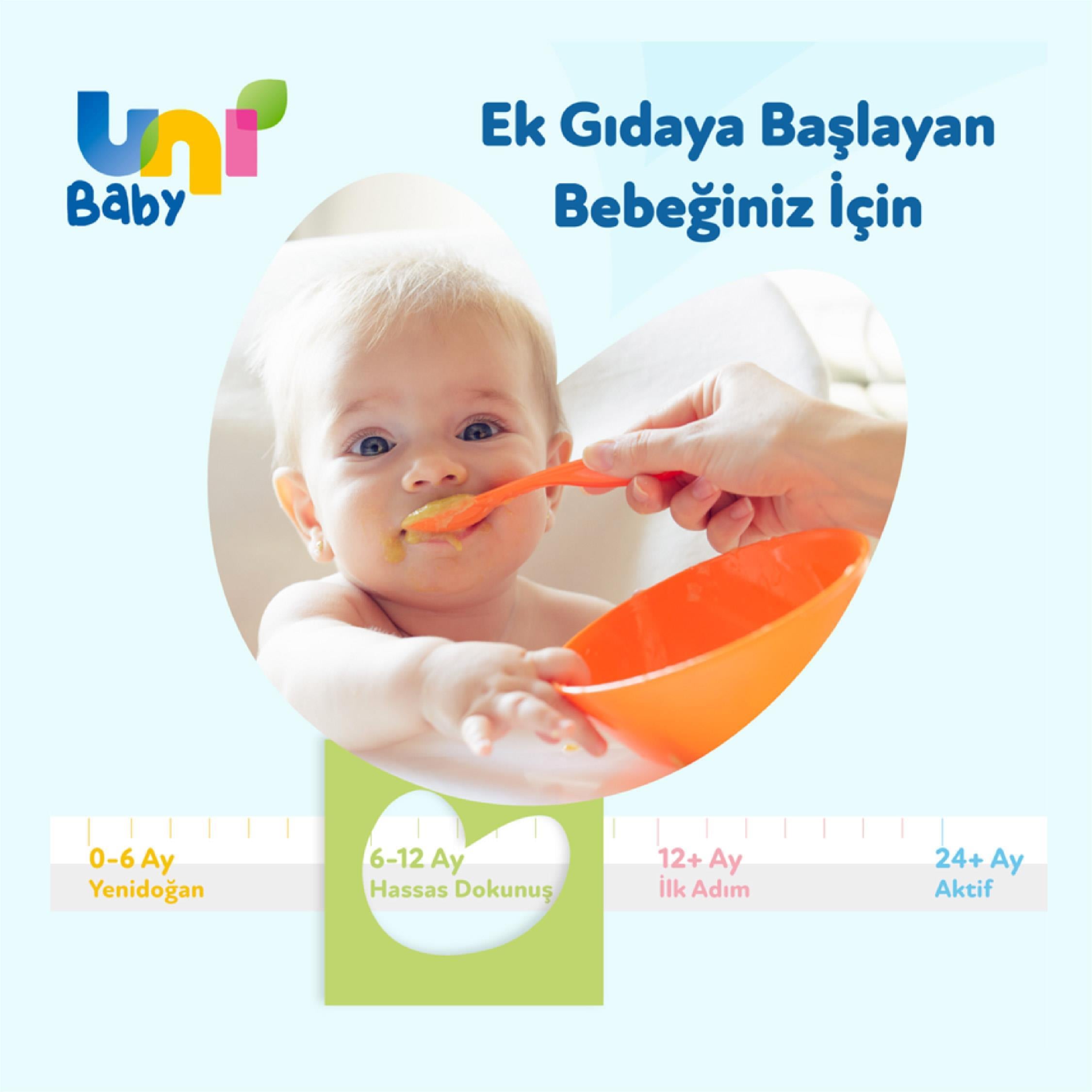 Uni Baby Hassas Dokunuş Islak Mendil 3X52'li