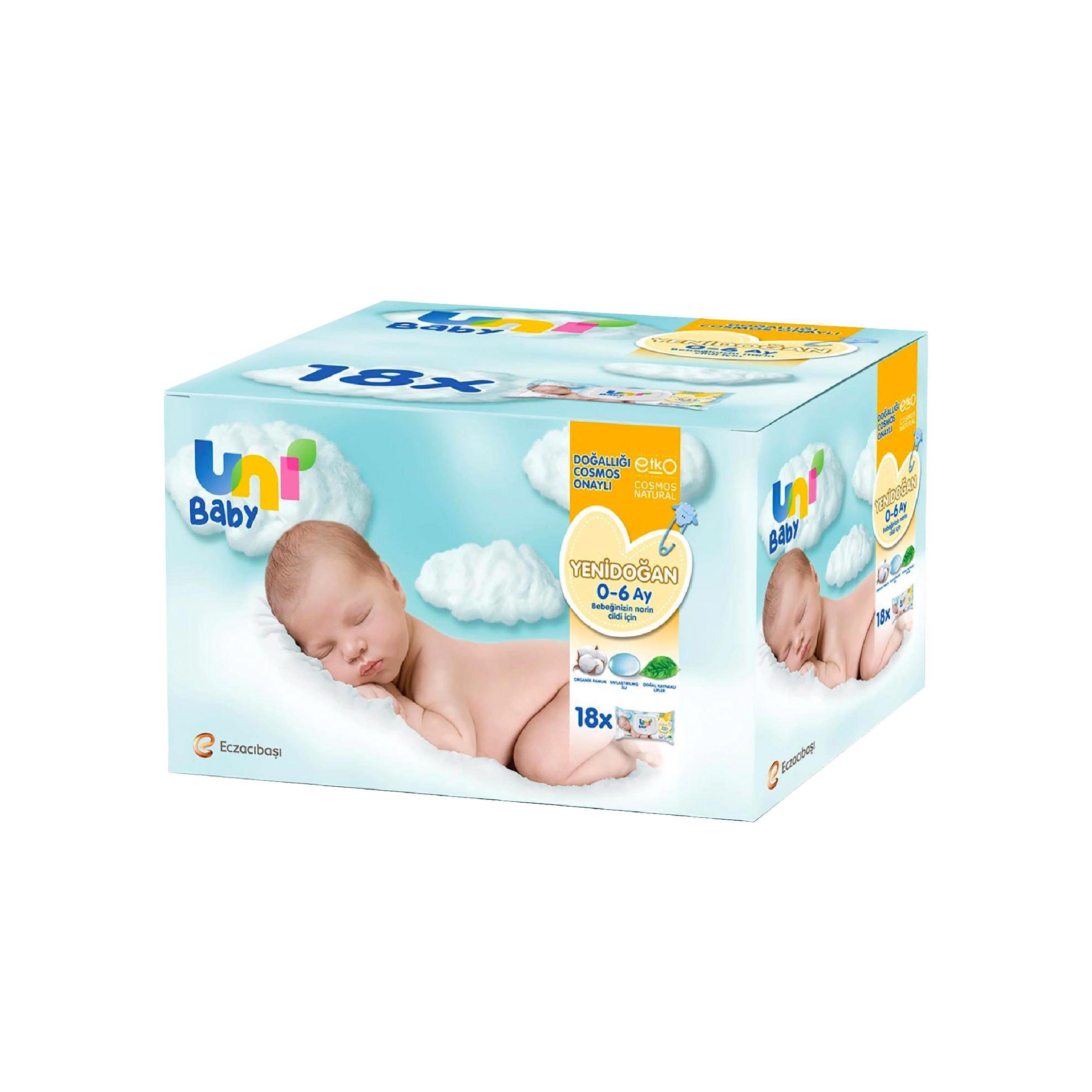 Uni Baby Yenidoğan Islak Mendil 18x40 