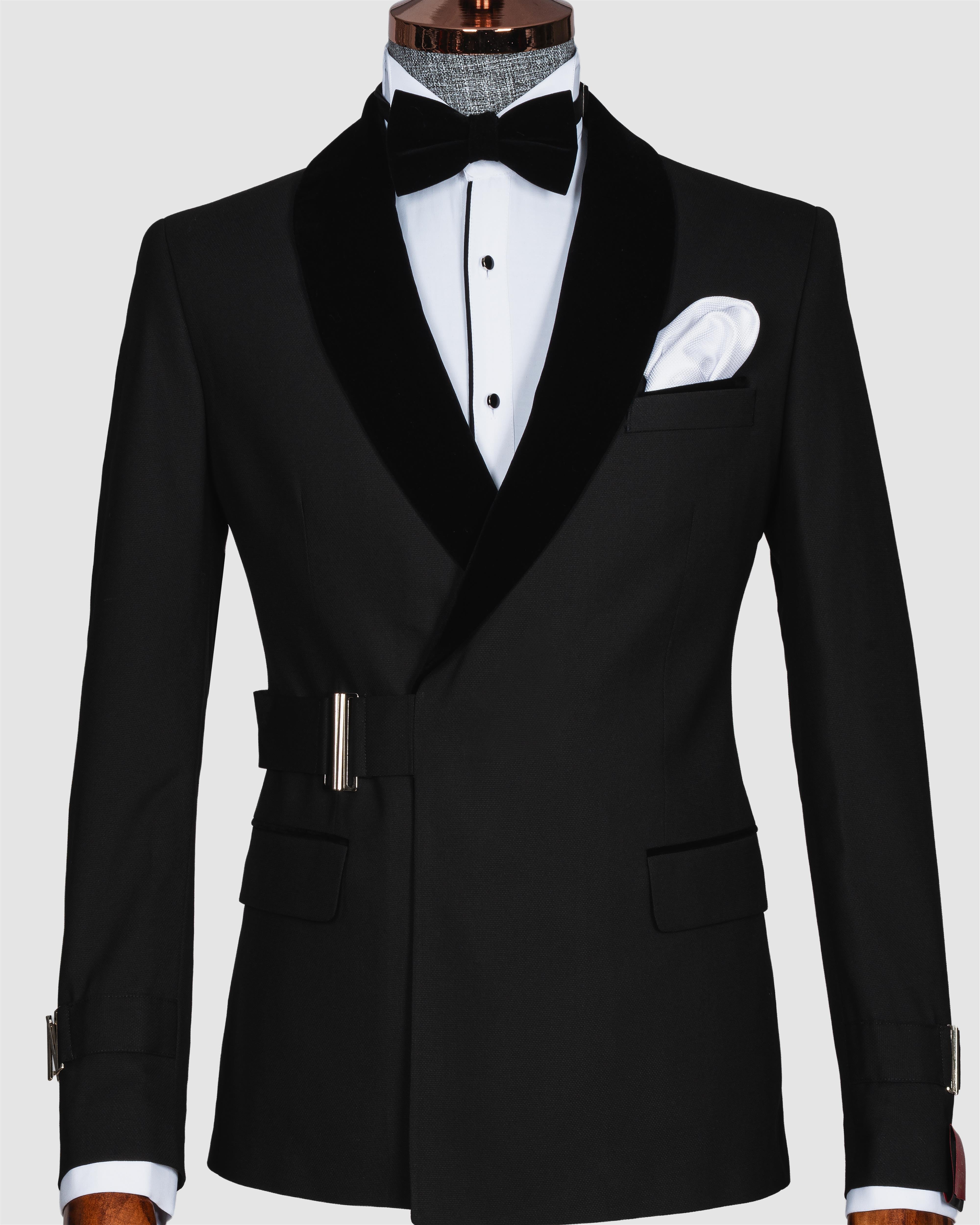 Ssa.5532 Luxury Kruvaze Şal Yaka Damatlık