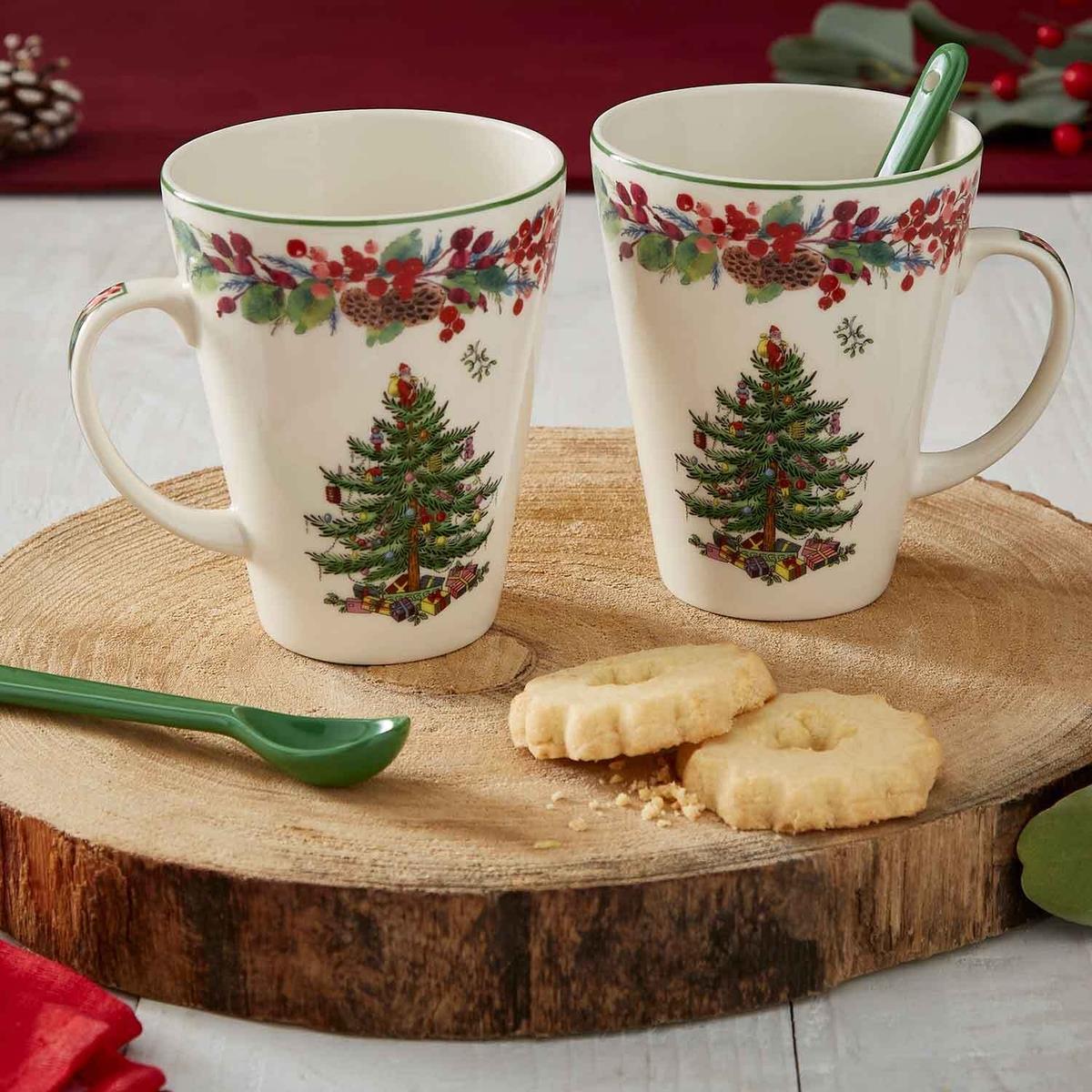 Christmas Tree Mug 2 Li Kasıklı