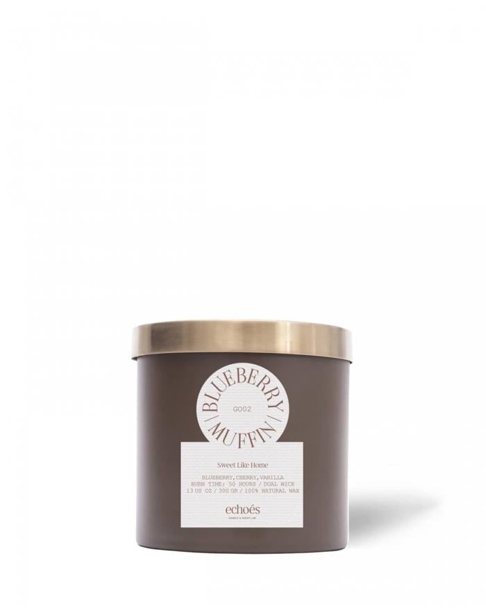 Echoes Mum Blueberry Muffin Dual Wich Natural Candle 300Gr