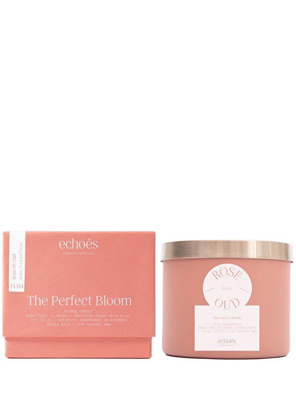 Echoes Mum Rose & Oud Doğal Mum 600Gr Pembe