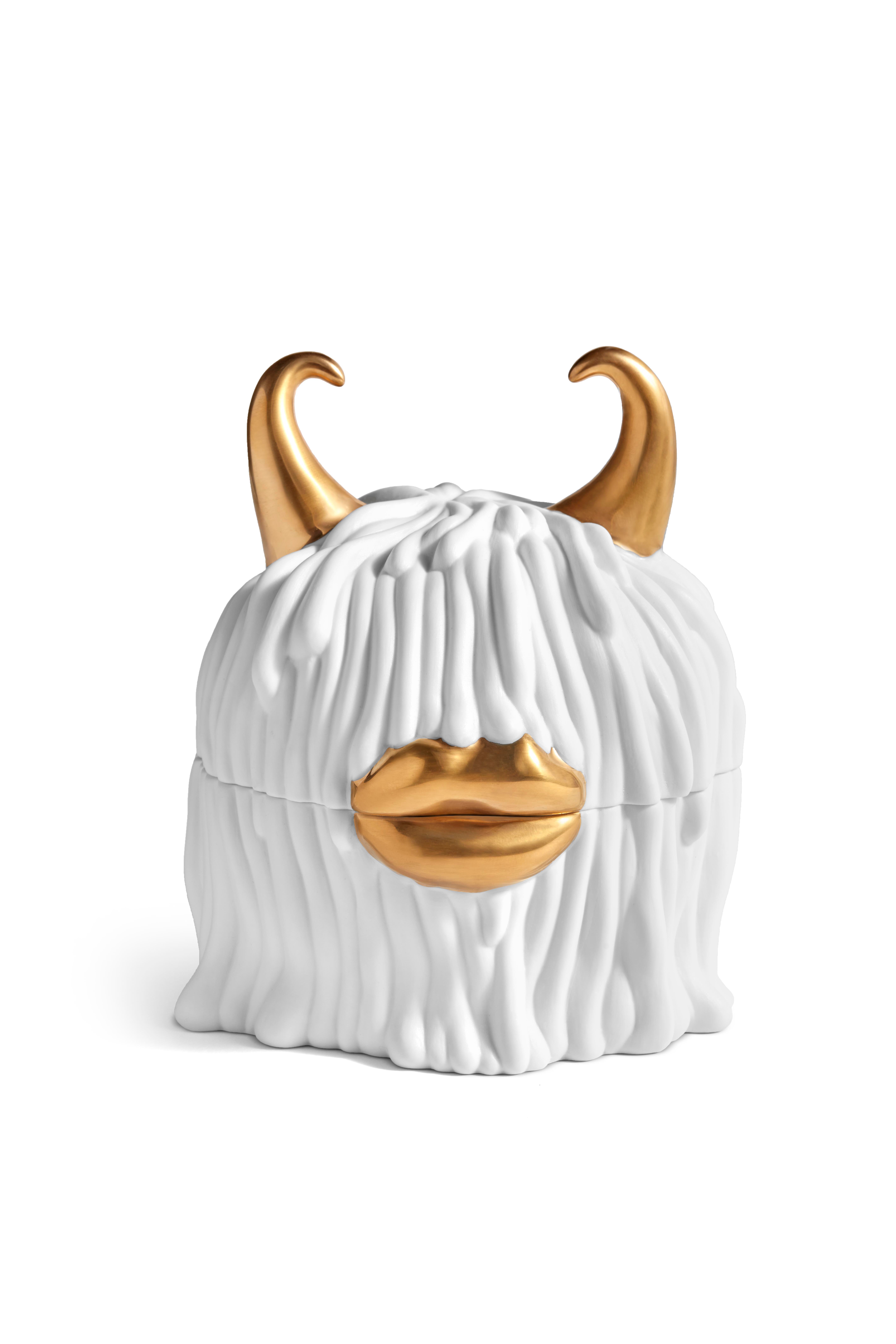 L'Objet Haas Lynda 4 Lü Bardak Altı Beyaz Gold Lobhb901