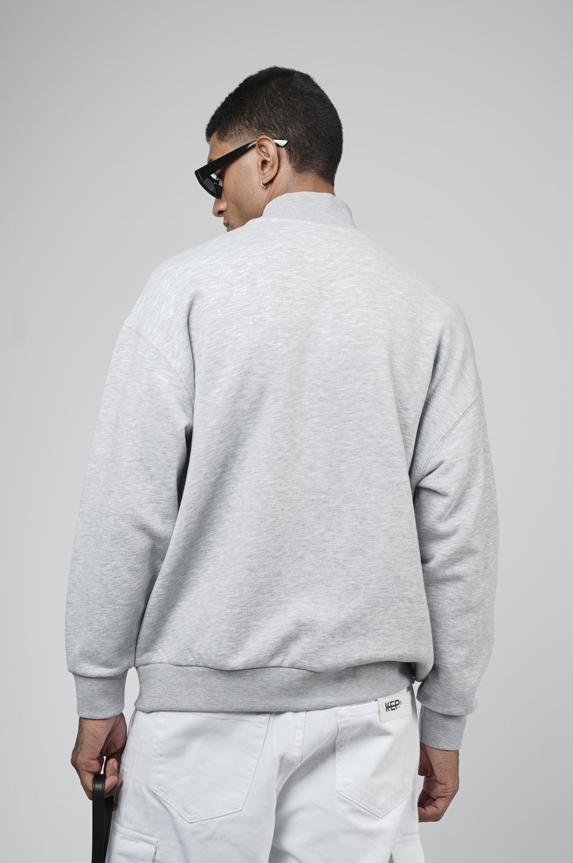 Balıkçı Yaka Oversize Kalıp Erkek Sweatshirt