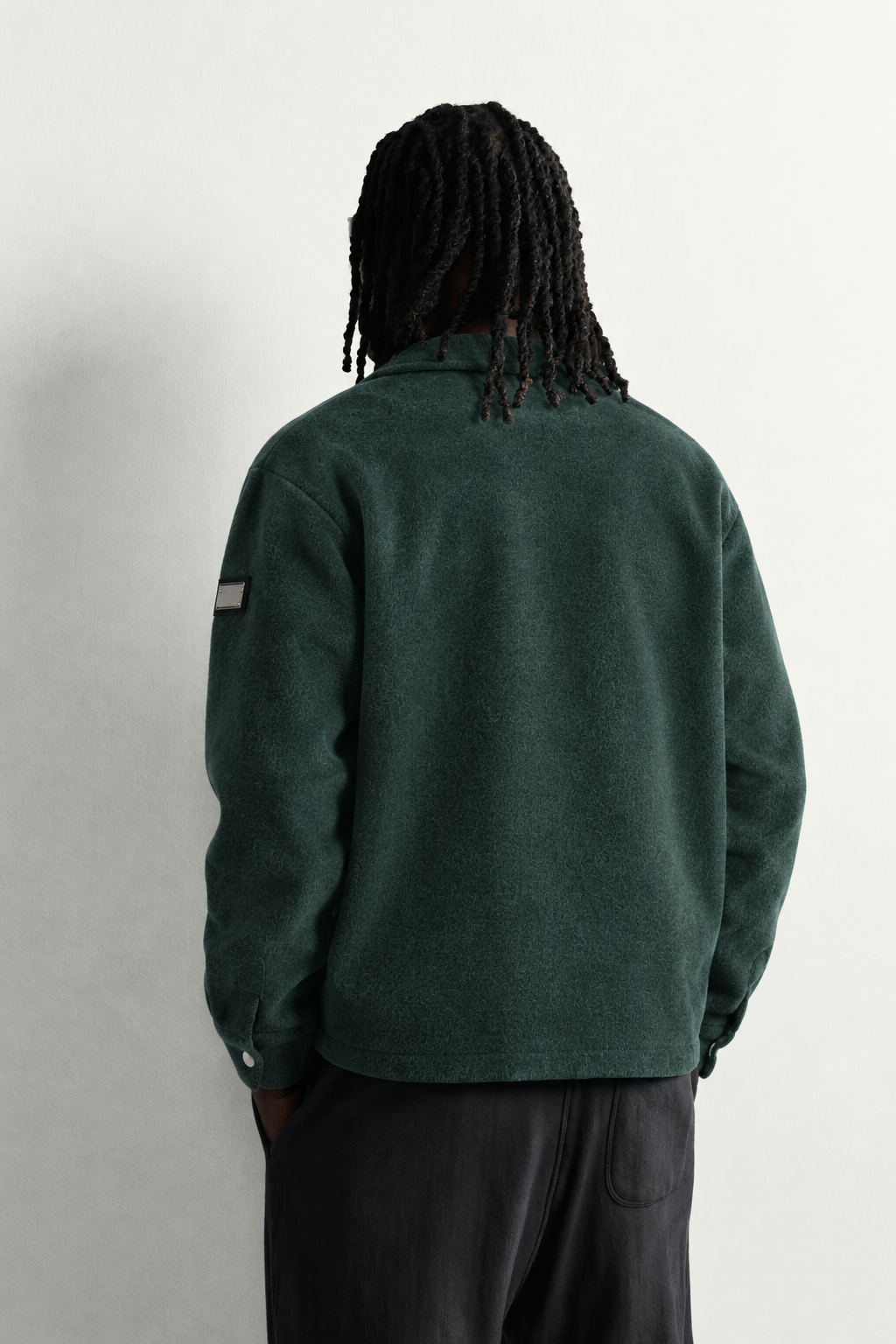 Erkek Çıtçıt Düğmeli Oversize Gömlek Ceket