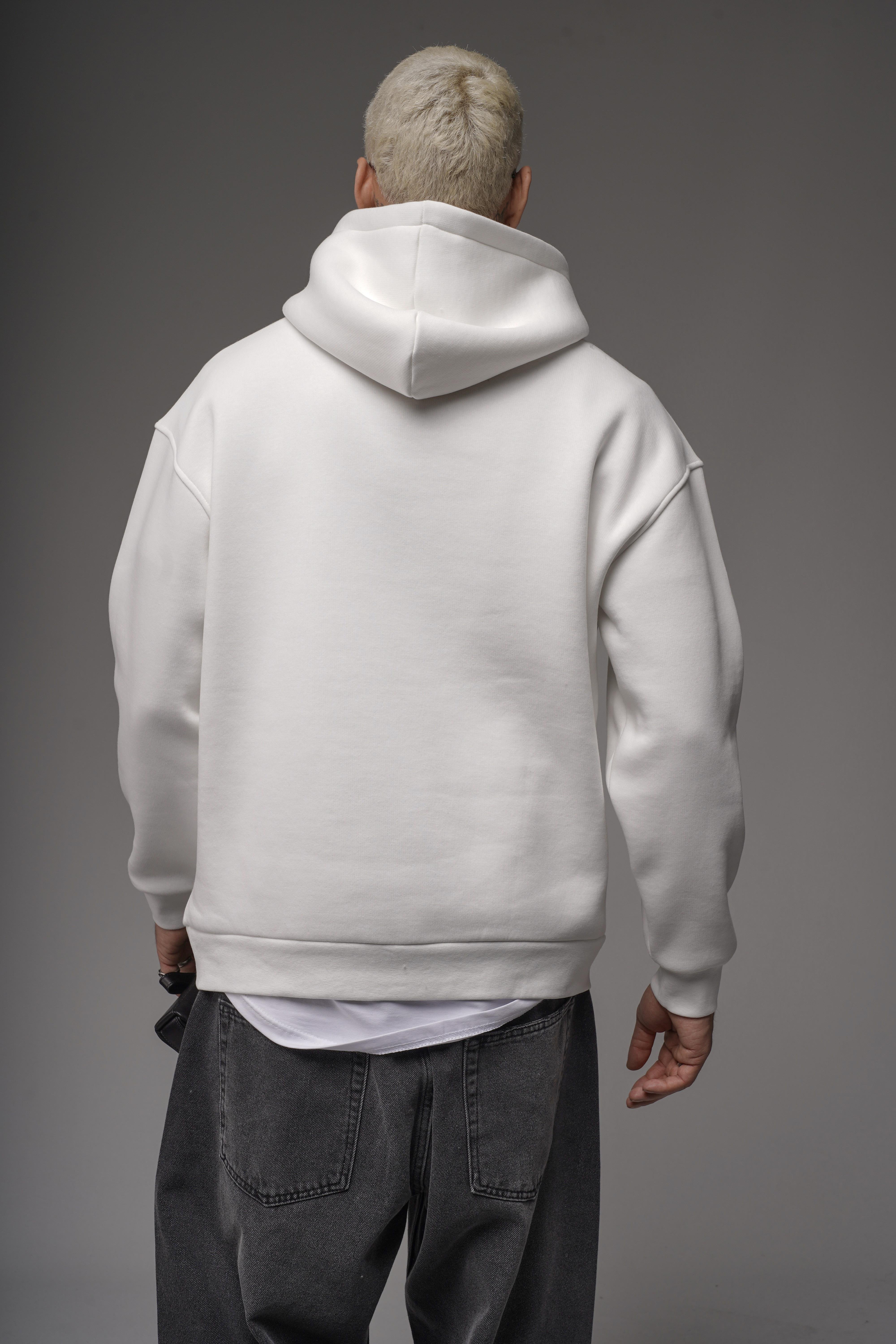 Kapüşonlu Önü Biye Kordoneli Hoodie Sweatshirt