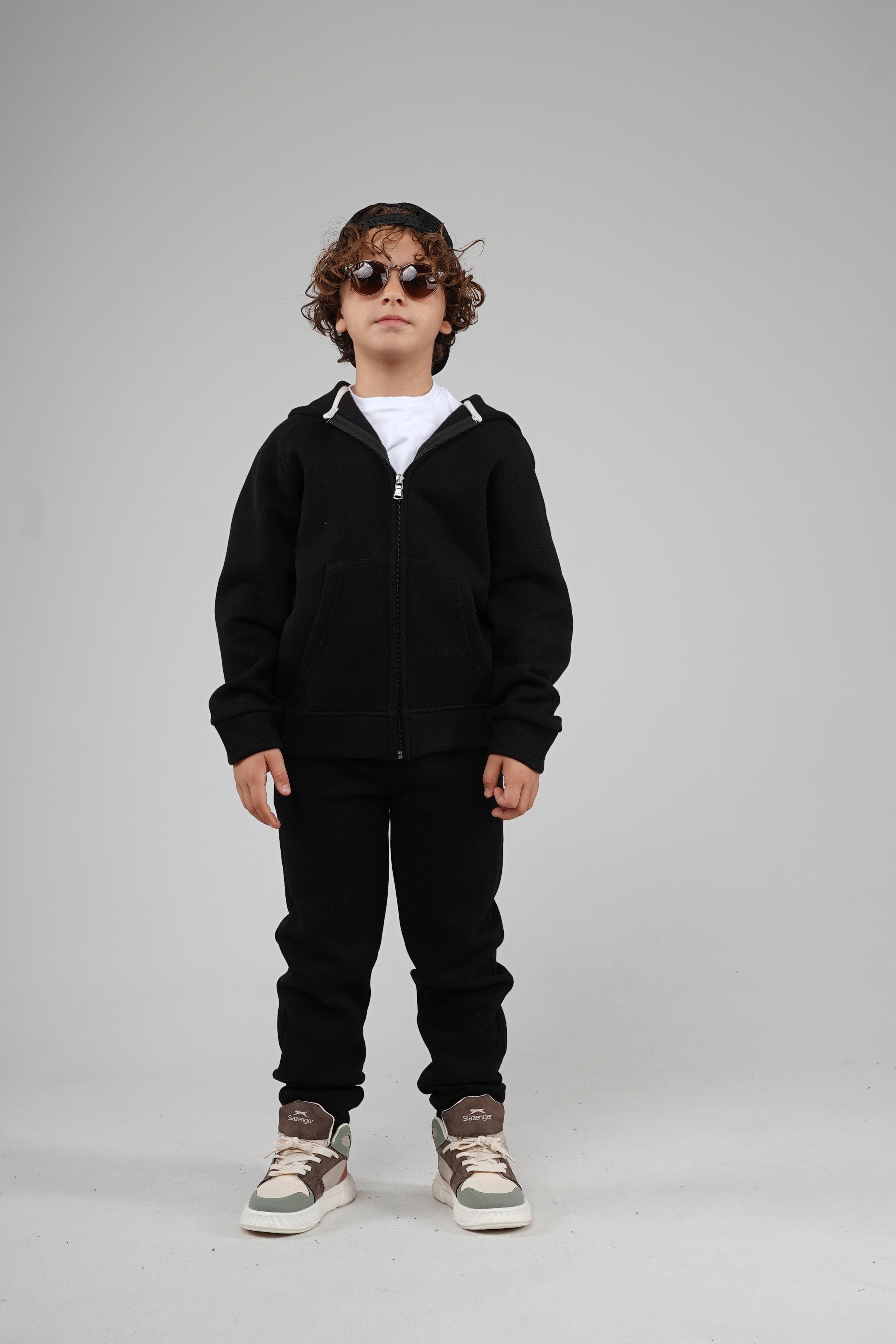 Kingbrich Kids Kapüşonlu Önü Fermuarlı Alt Üst Takım