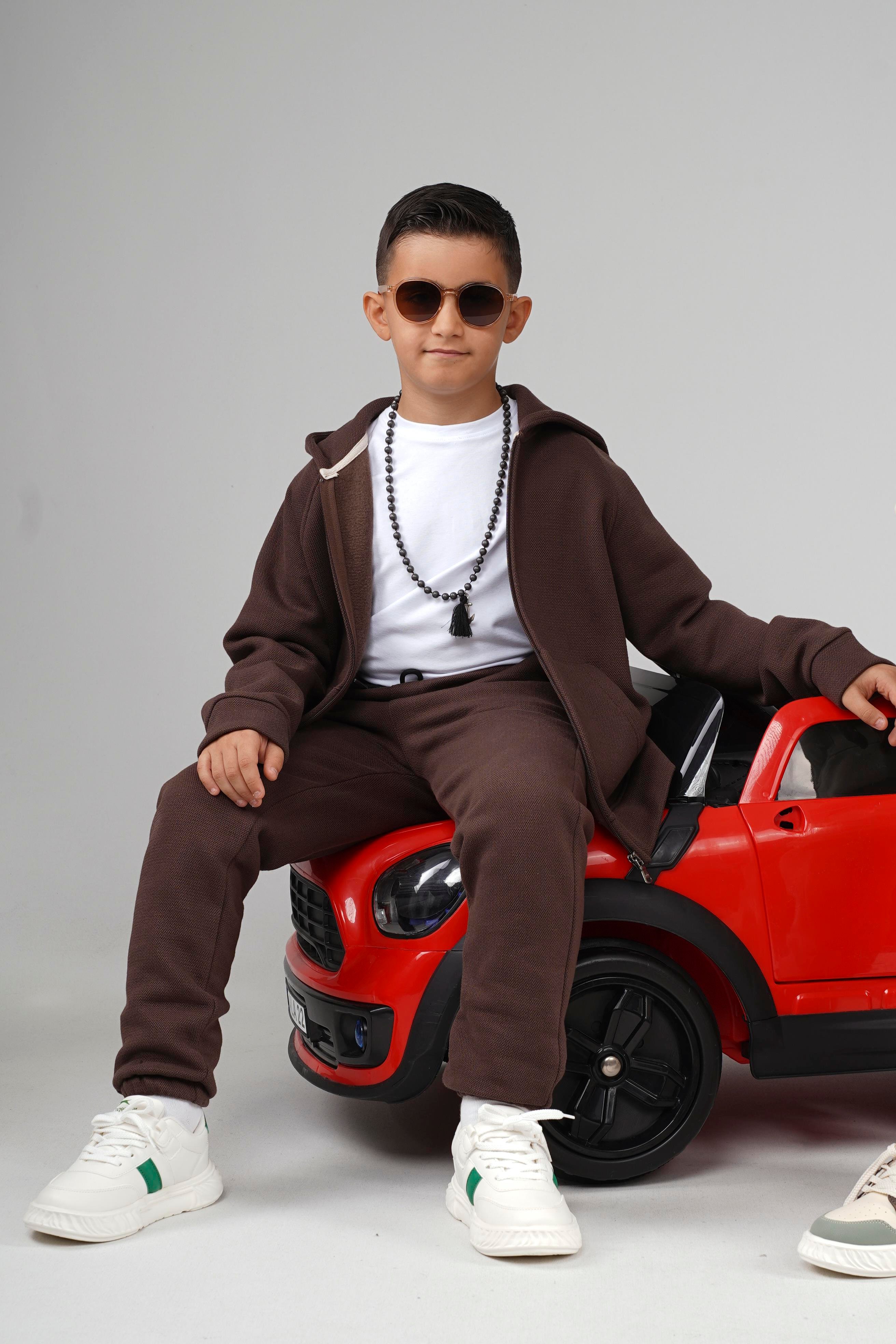 Kingbrich Kids Kapüşonlu Önü Fermuarlı Alt Üst Takım