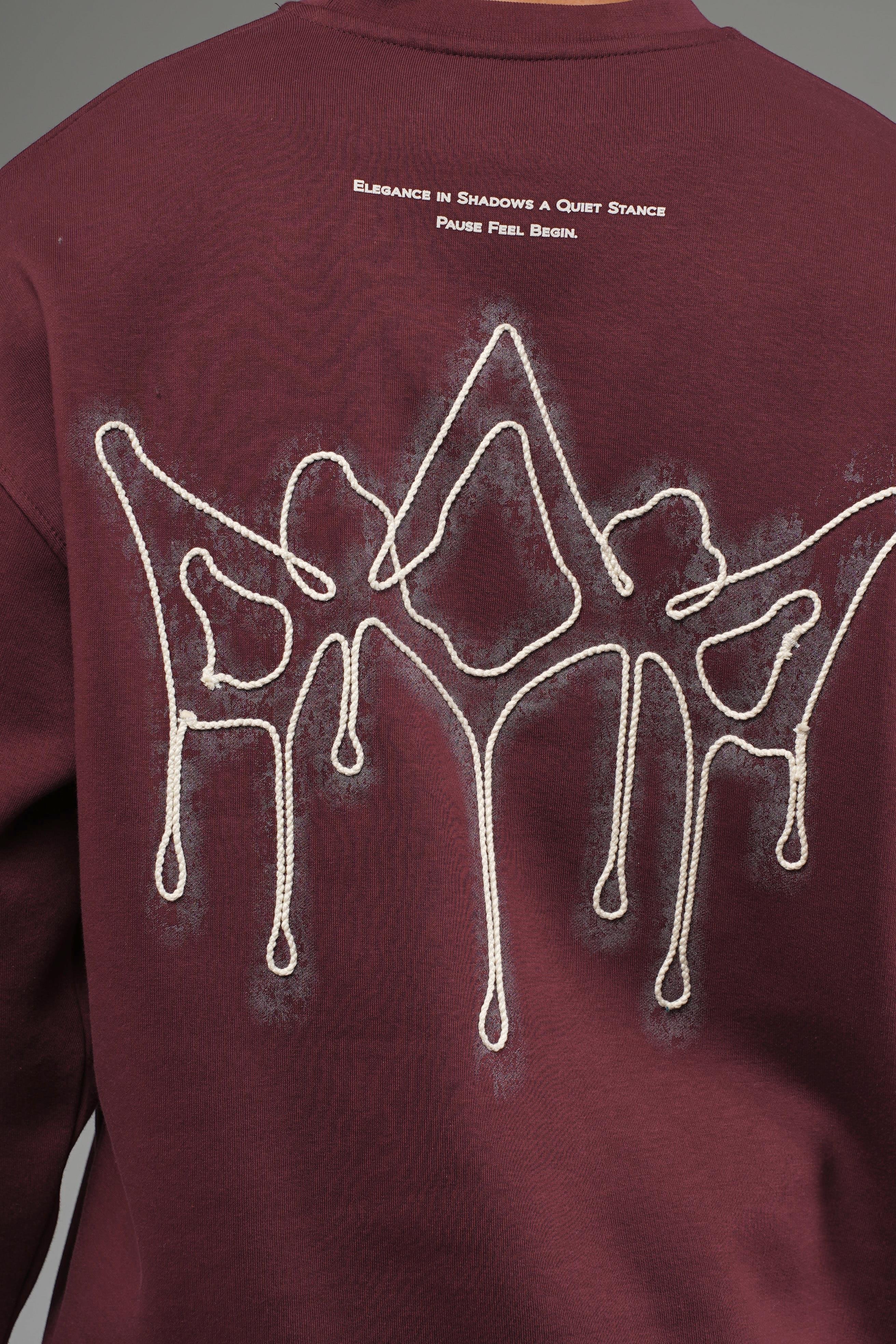 Nakış Detaylı Logolu Bisiklet Yaka Oversize Kalıp Sweatshirt