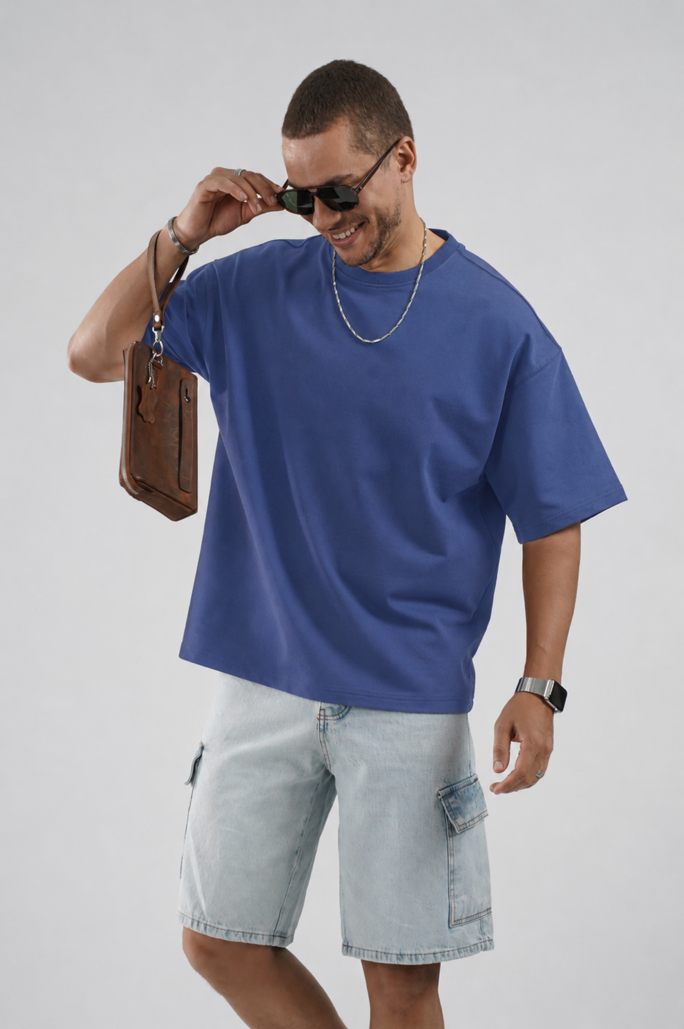 Oversize Kalıp Basic %100 Pamuklu Erkek Tişört