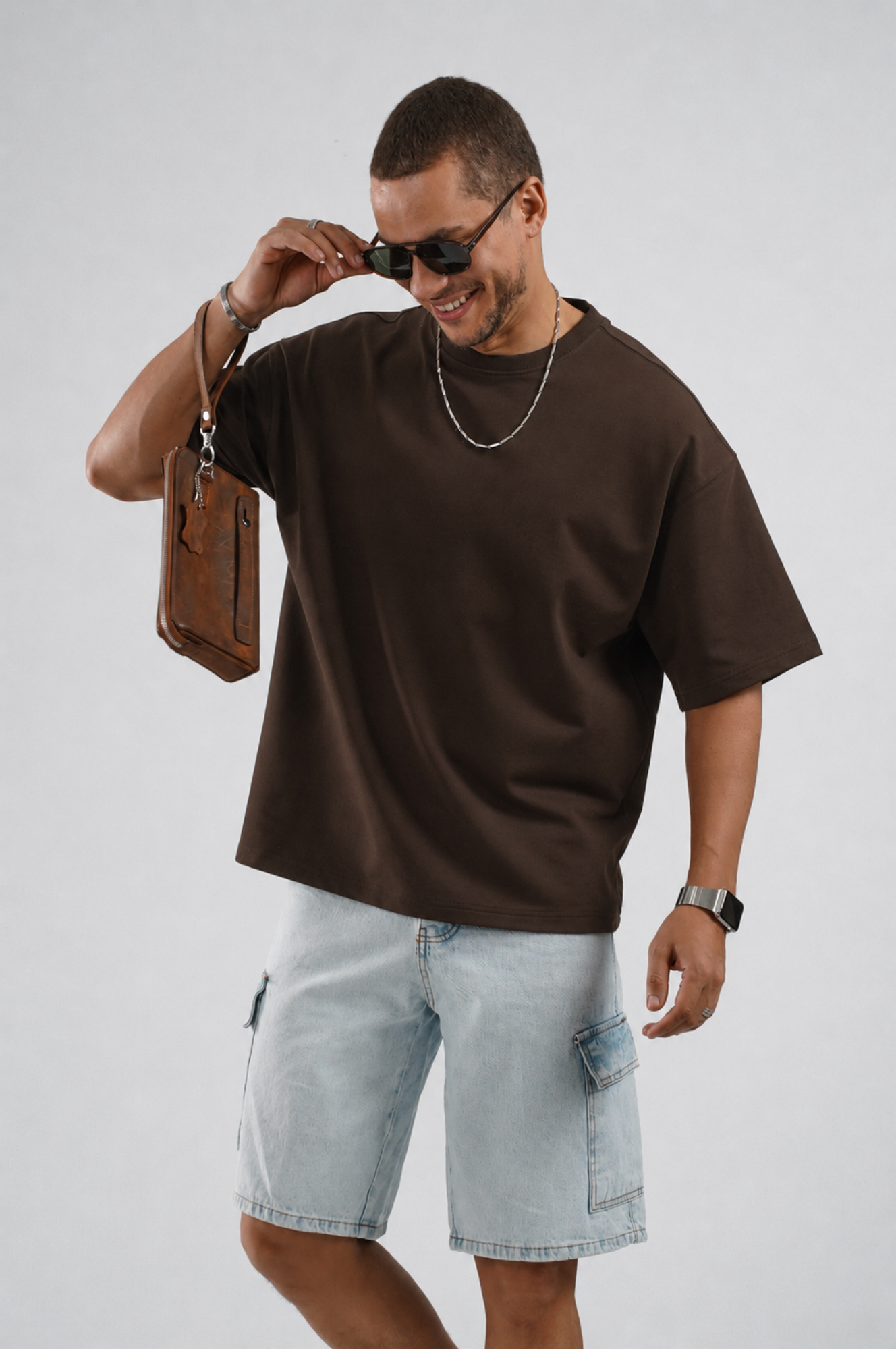 Oversize Kalıp Basic %100 Pamuklu Erkek Tişört