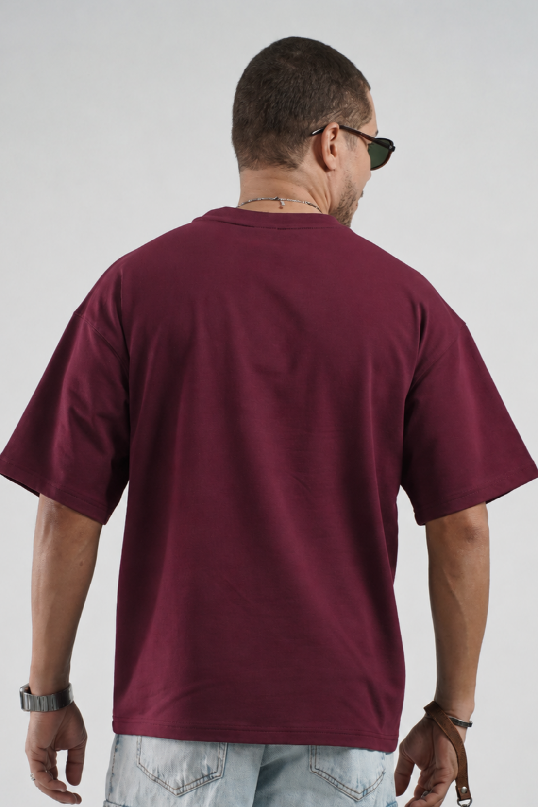 Oversize Kalıp Basic %100 Pamuklu Erkek Tişört