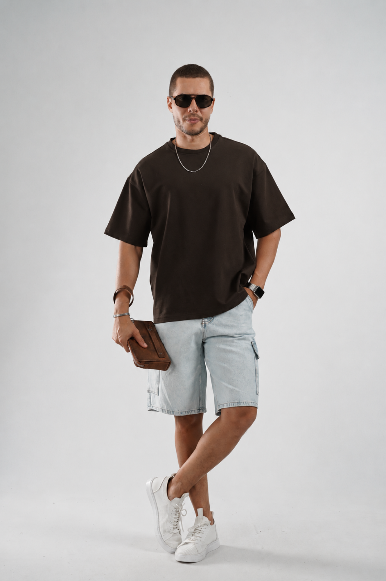 Oversize Kalıp Basic %100 Pamuklu Erkek Tişört