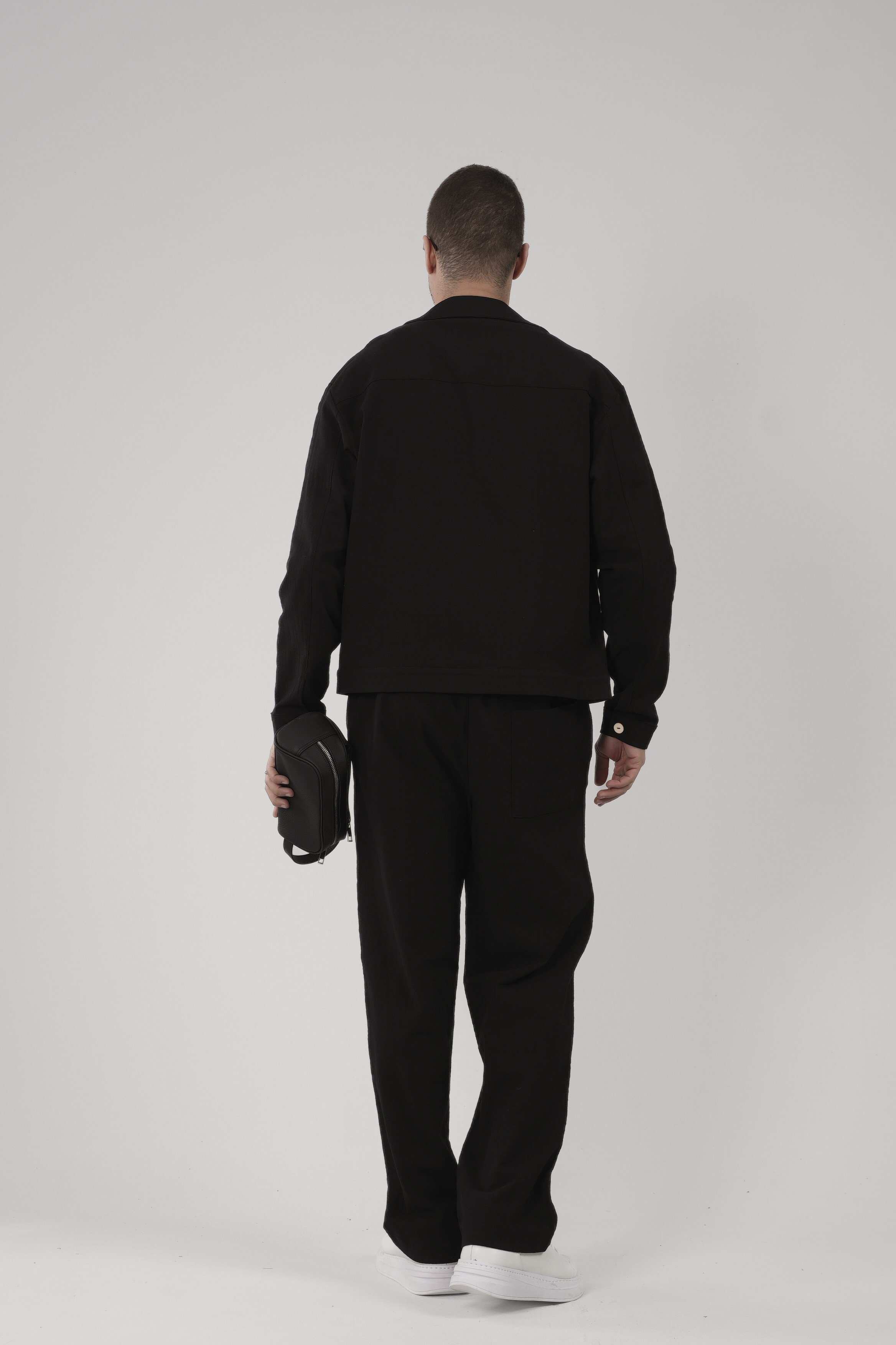 Oversize Kalıp Blazer Keten Alt Üst Takım