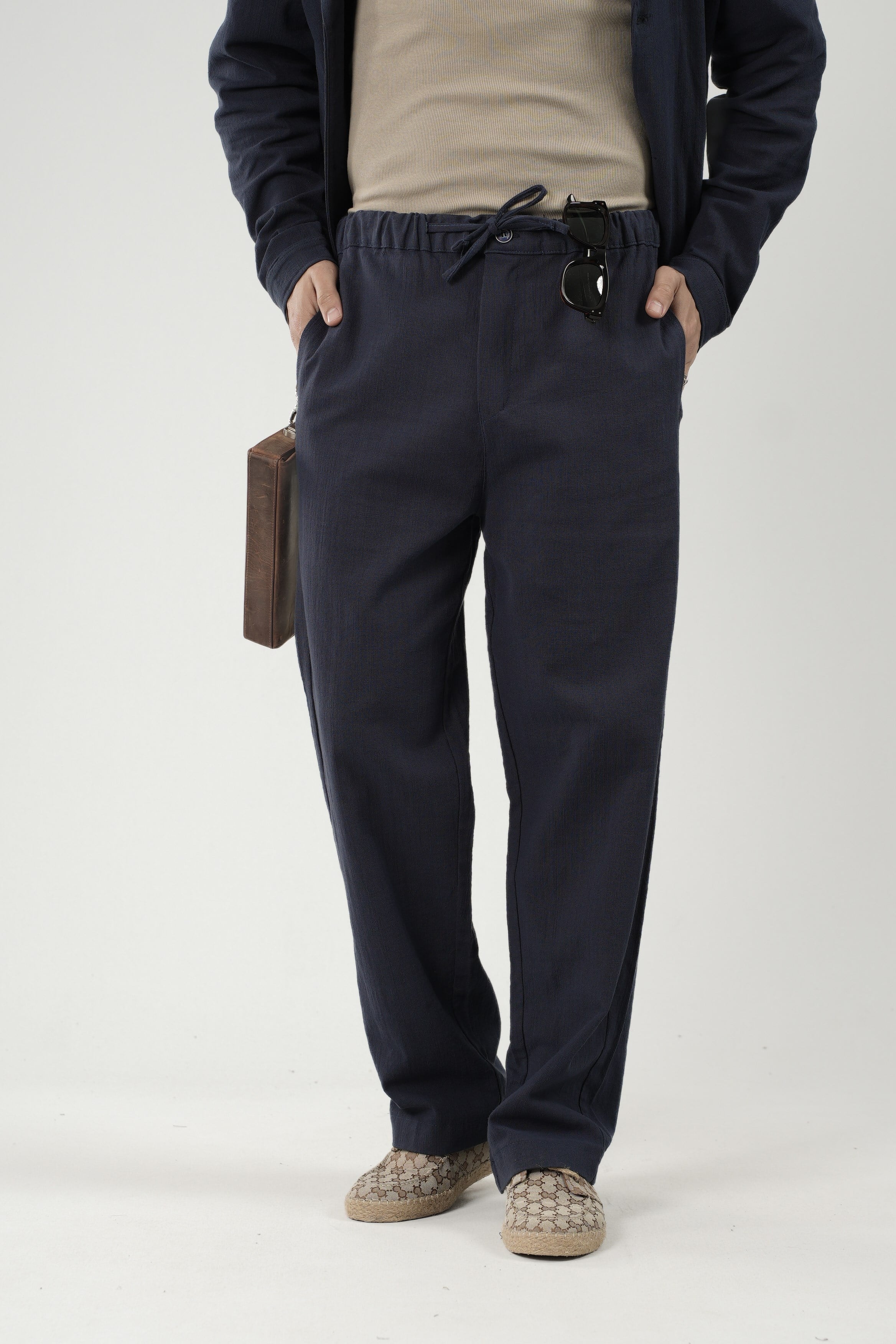 Oversize Kalıp Blazer Keten Alt Üst Takım