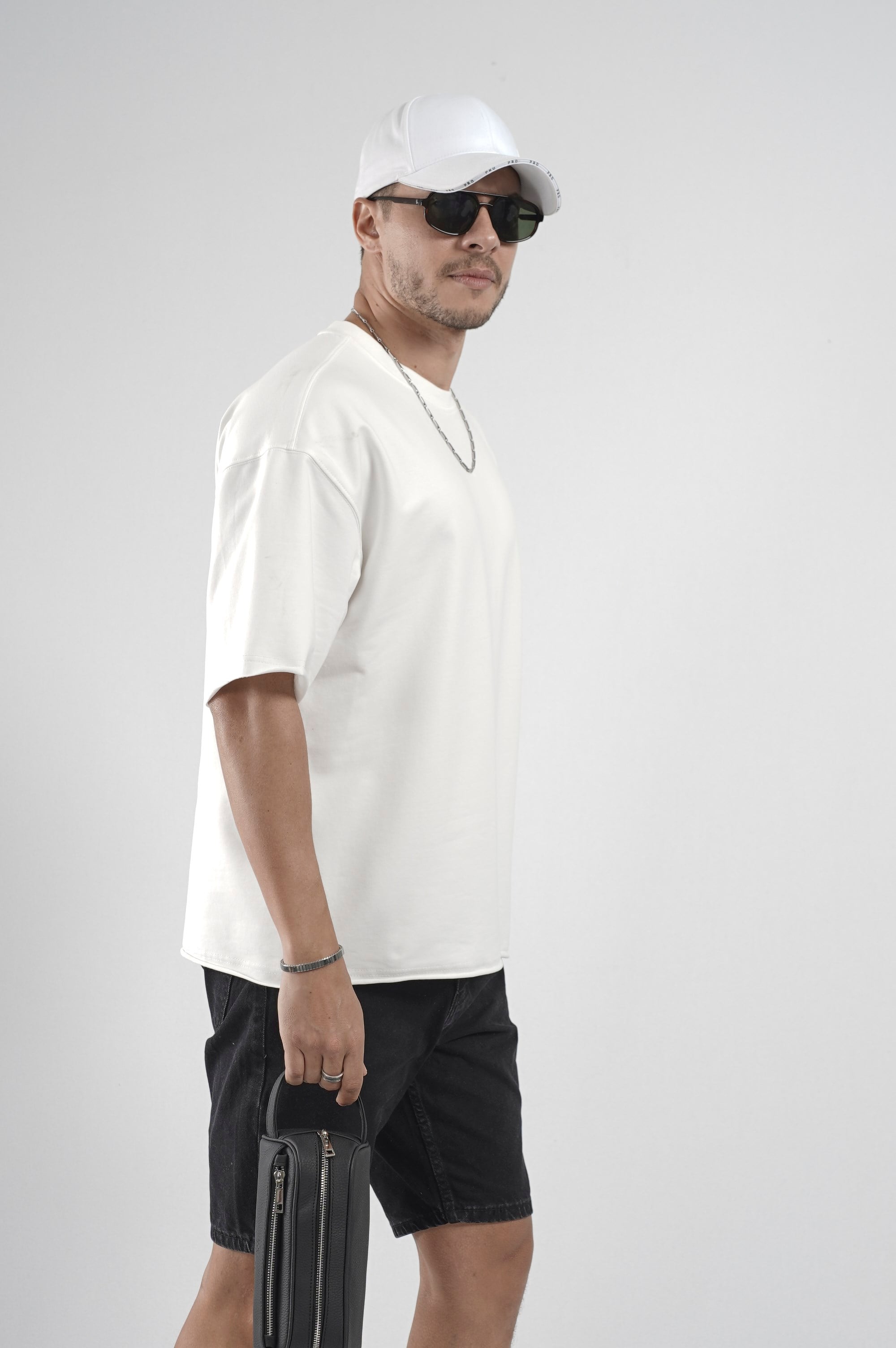 Oversize Kalıp Likralı Basic Tişört