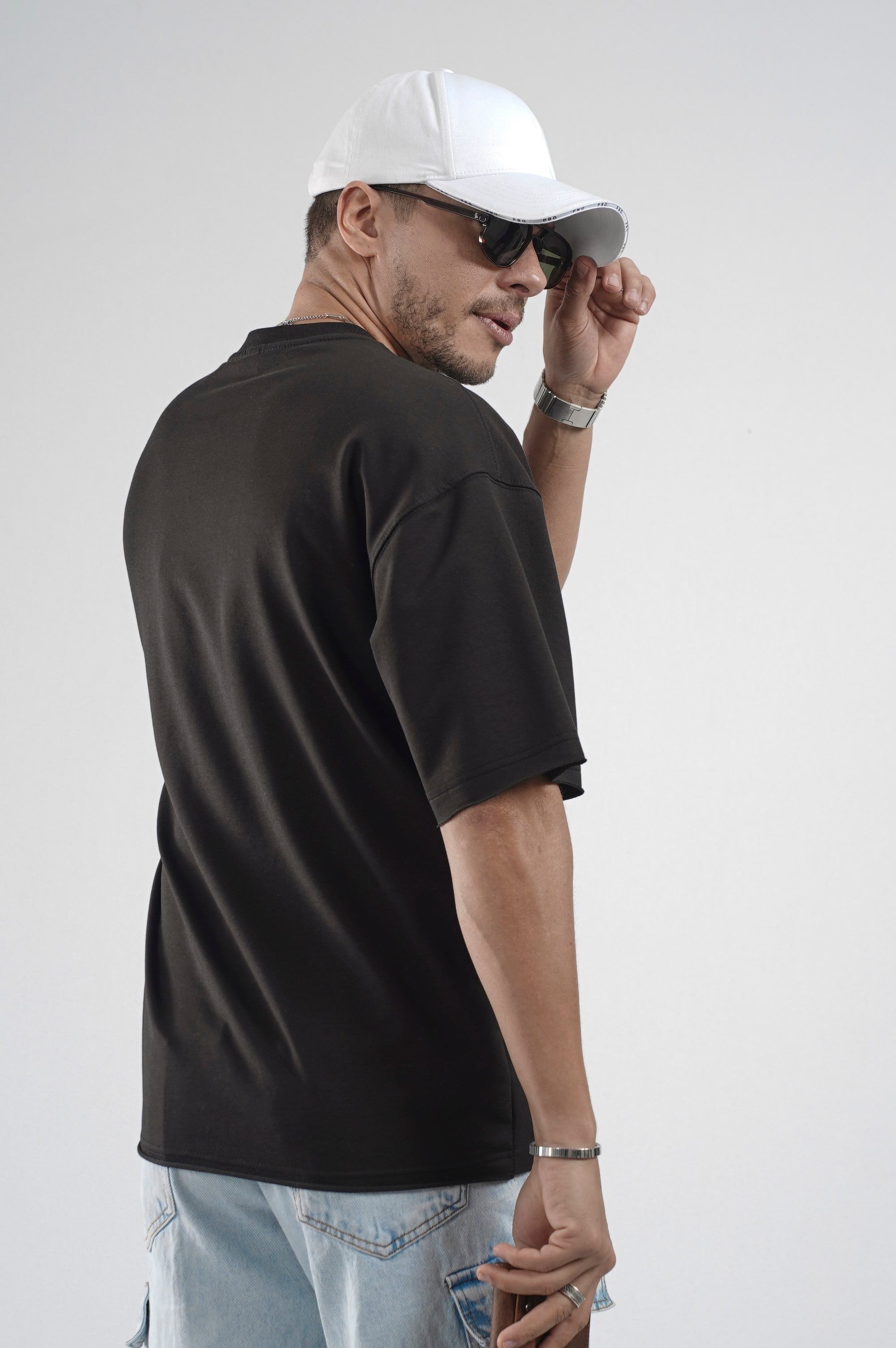 Oversize Kalıp Likralı Basic Tişört