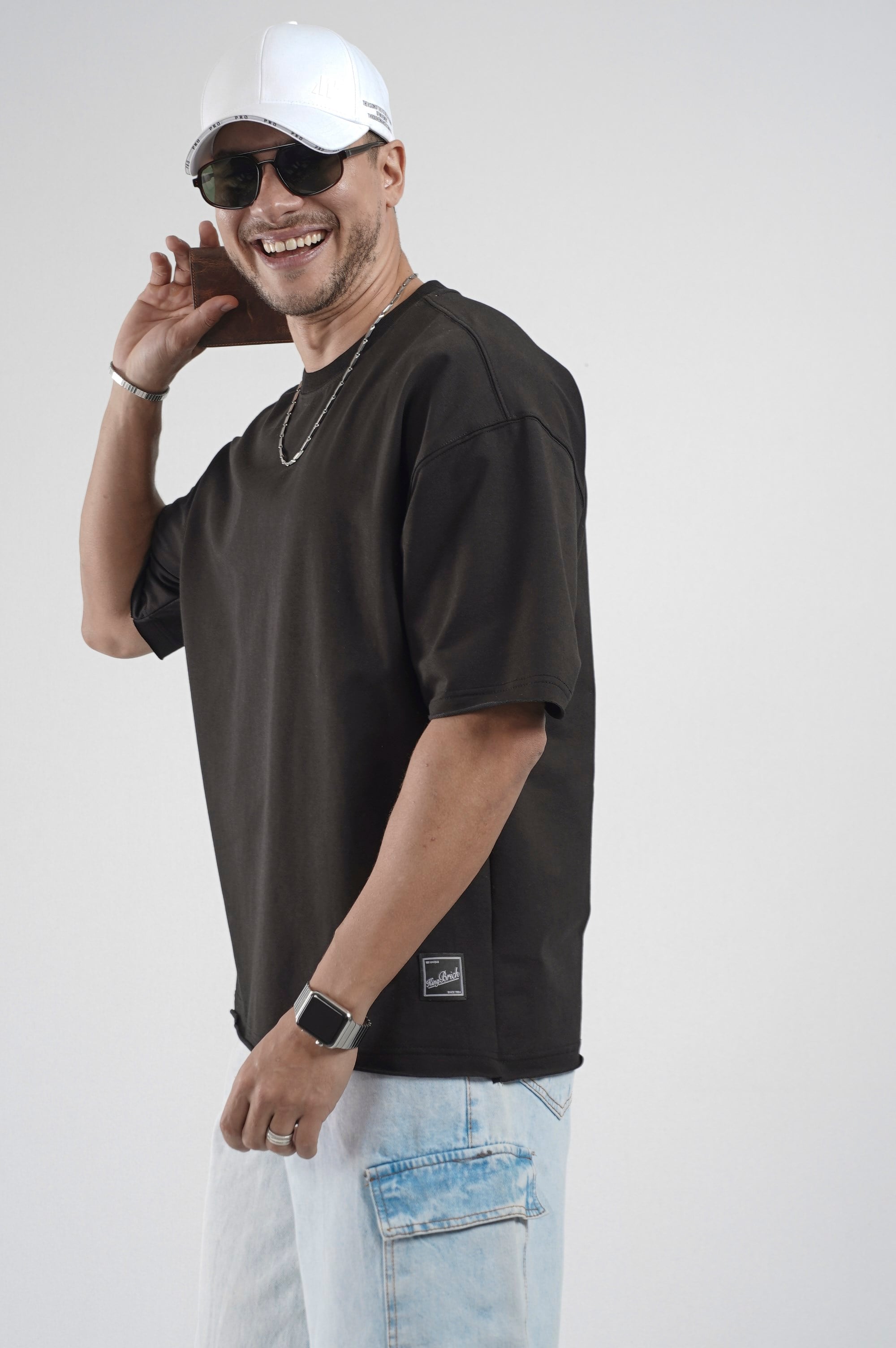 Oversize Kalıp Likralı Basic Tişört