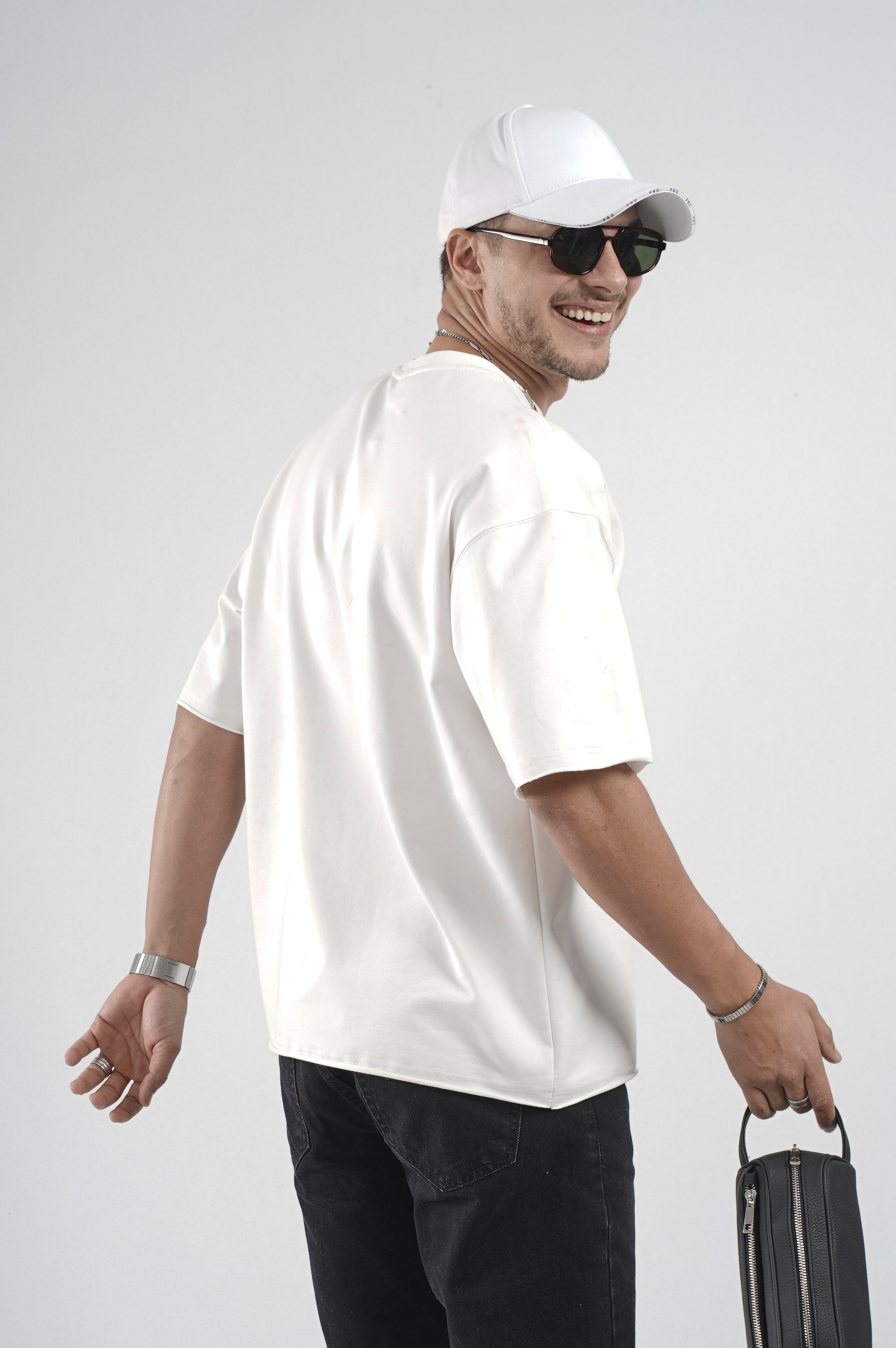 Oversize Kalıp Likralı Basic Tişört