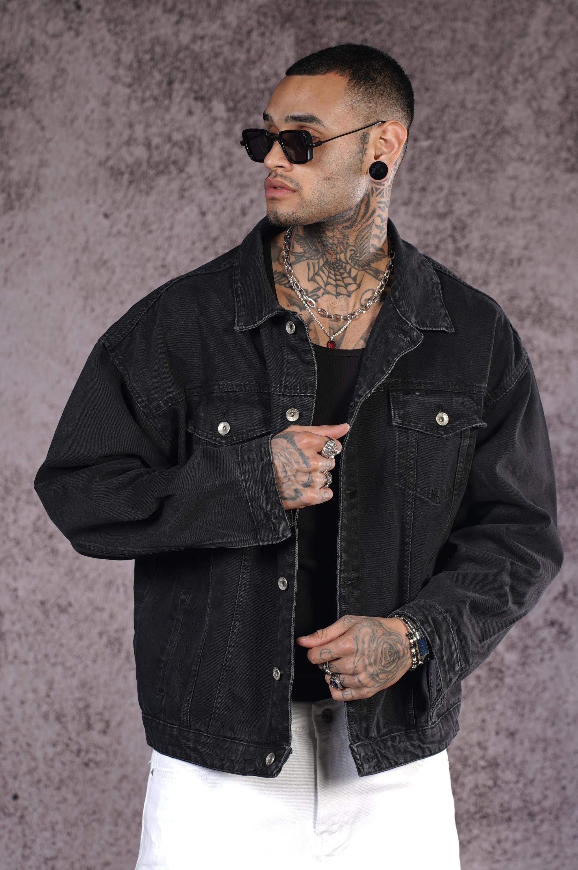 Oversize Kalıp Unisex Kot Ceket