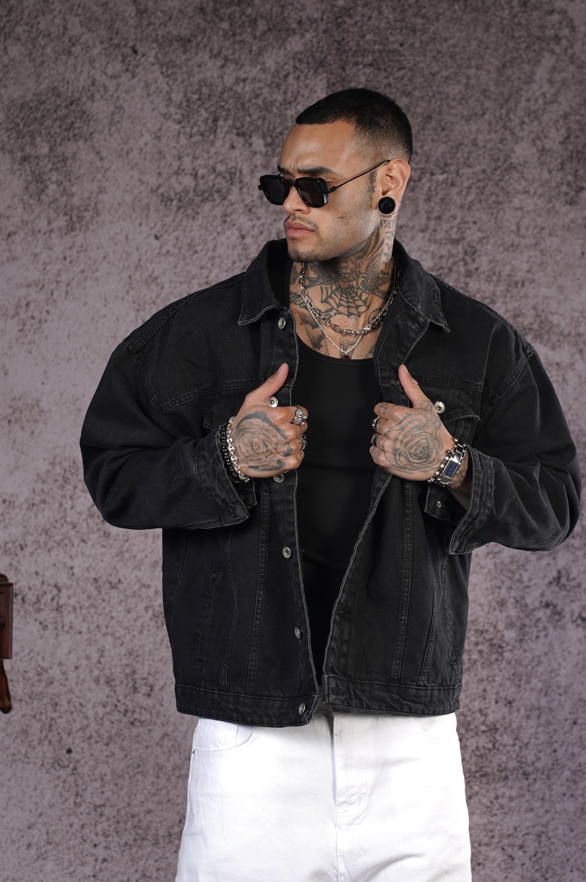 Oversize Kalıp Unisex Kot Ceket