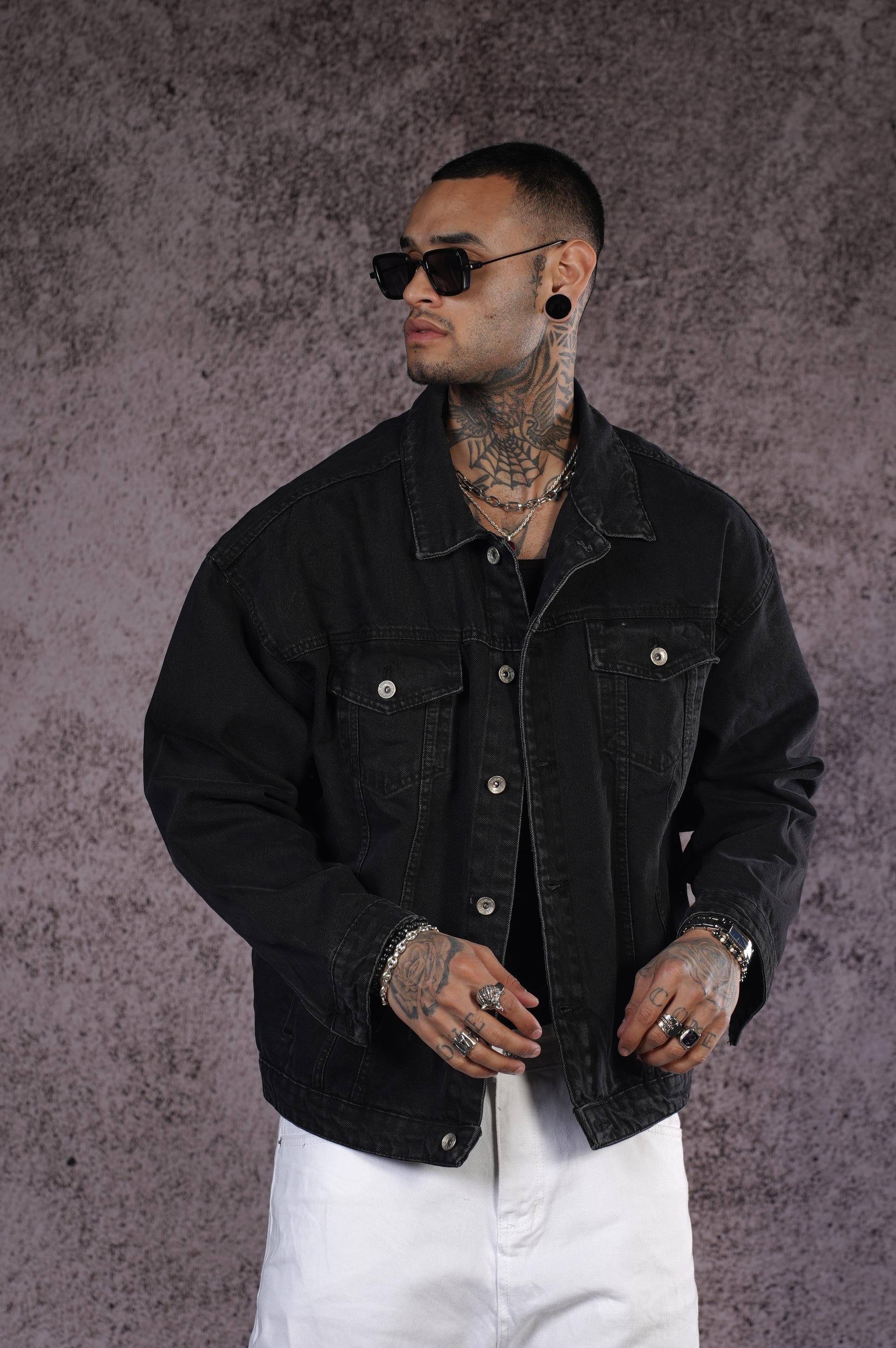 Oversize Kalıp Unisex Kot Ceket