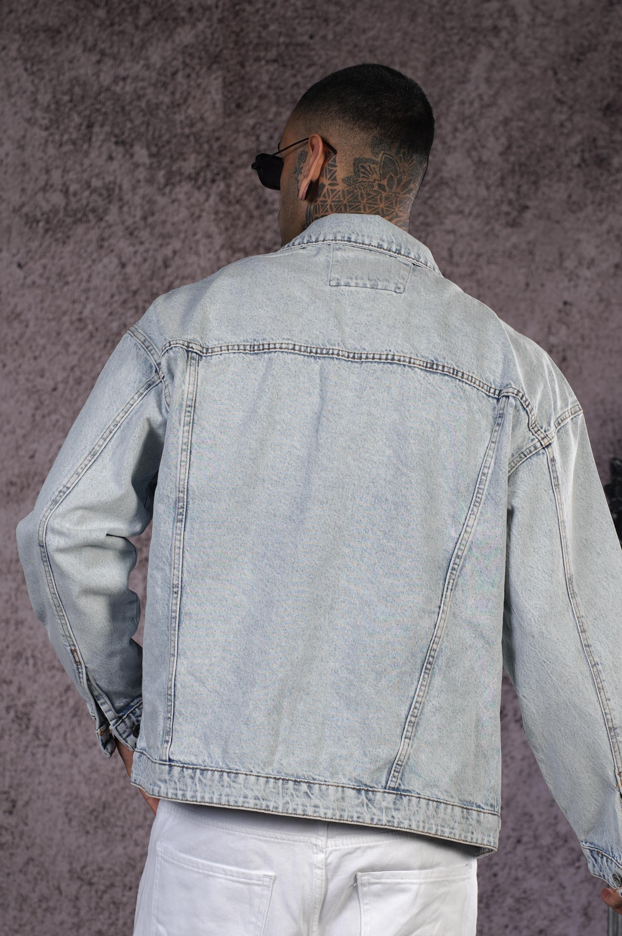 Oversize Kalıp Unisex Kot Ceket