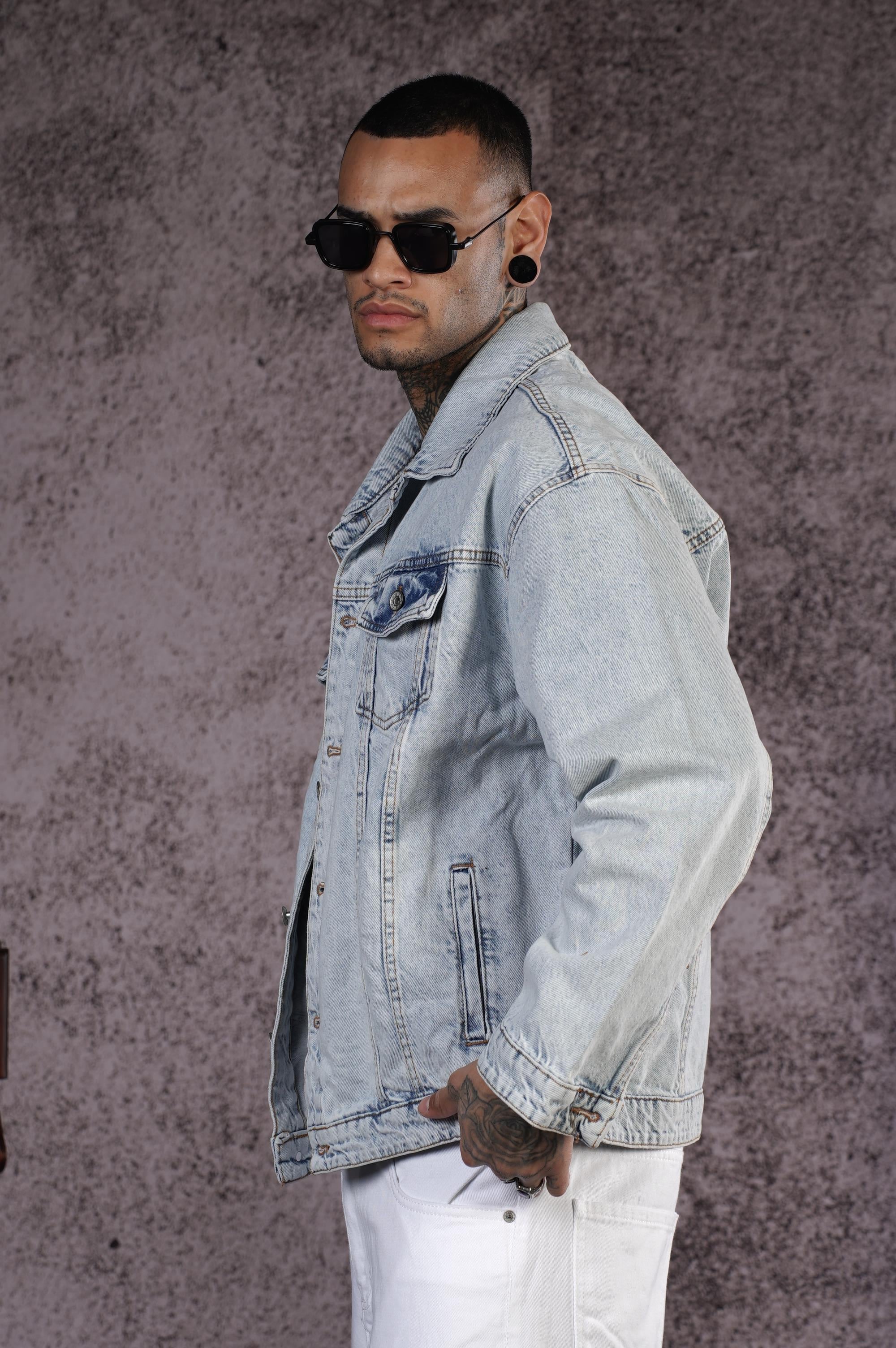 Oversize Kalıp Unisex Kot Ceket
